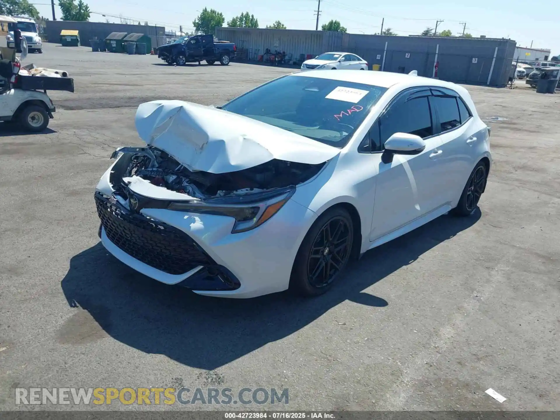 2 Фотография поврежденного автомобиля JTND4MBE1P3202811 TOYOTA COROLLA 2023
