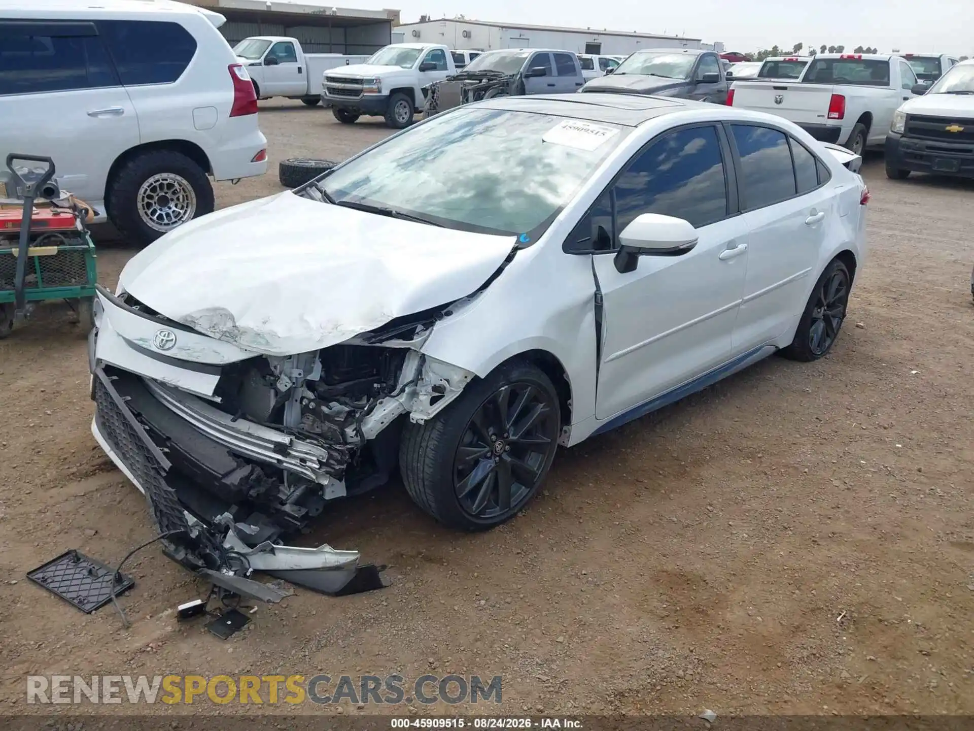 2 fotografías del automóvil dañado 5YFT4MCE2RP191987 TOYOTA COROLLA 2024