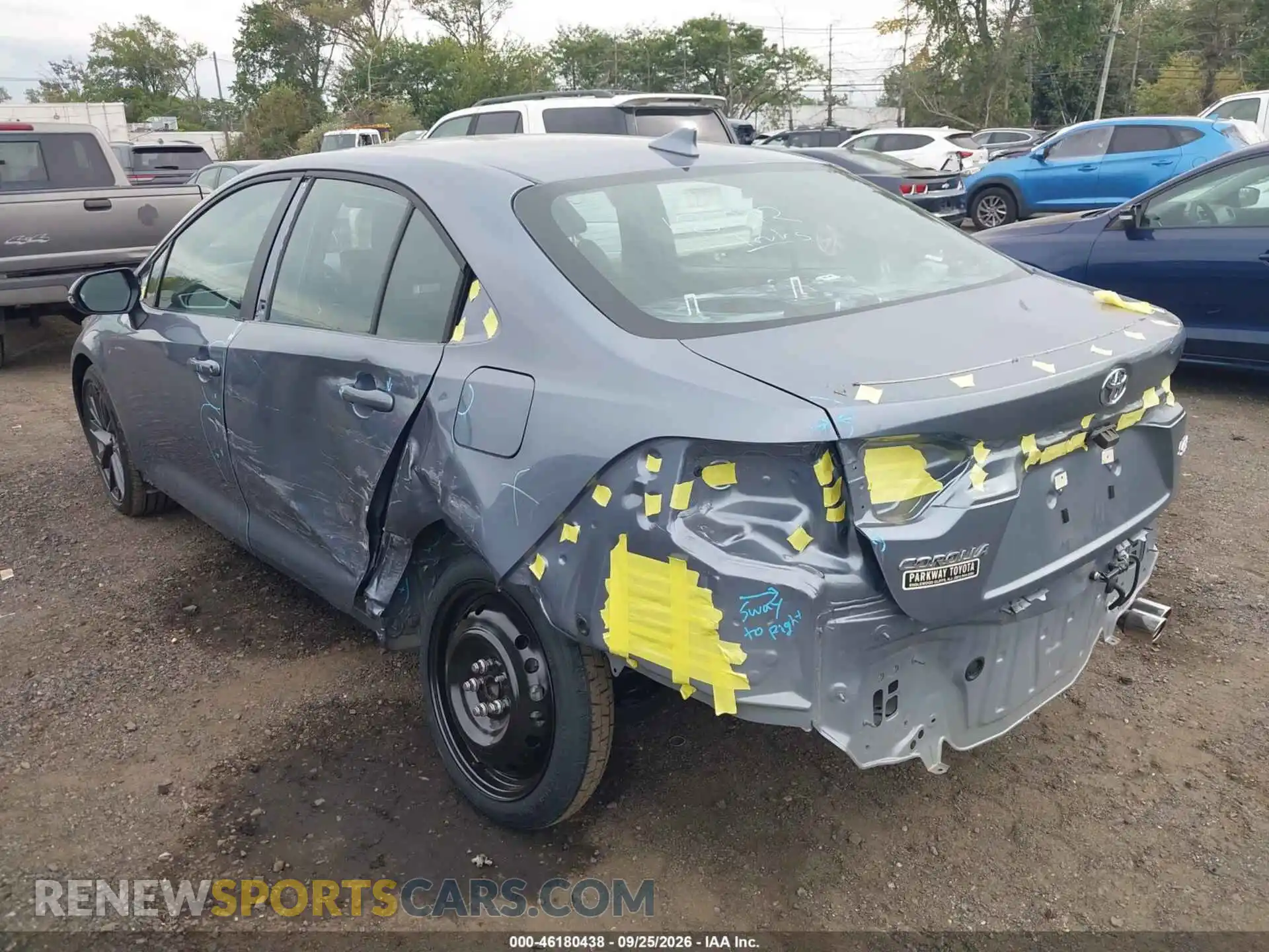 3 fotografías del automóvil dañado 5YFS4MCE3SP246173 TOYOTA COROLLA 2025