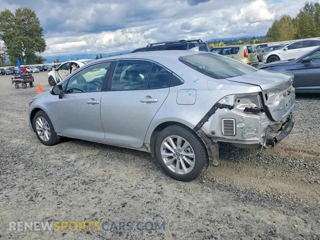 2 fotografías del automóvil dañado JTDBCMFE7SJ038977 TOYOTA COROLLA 2025