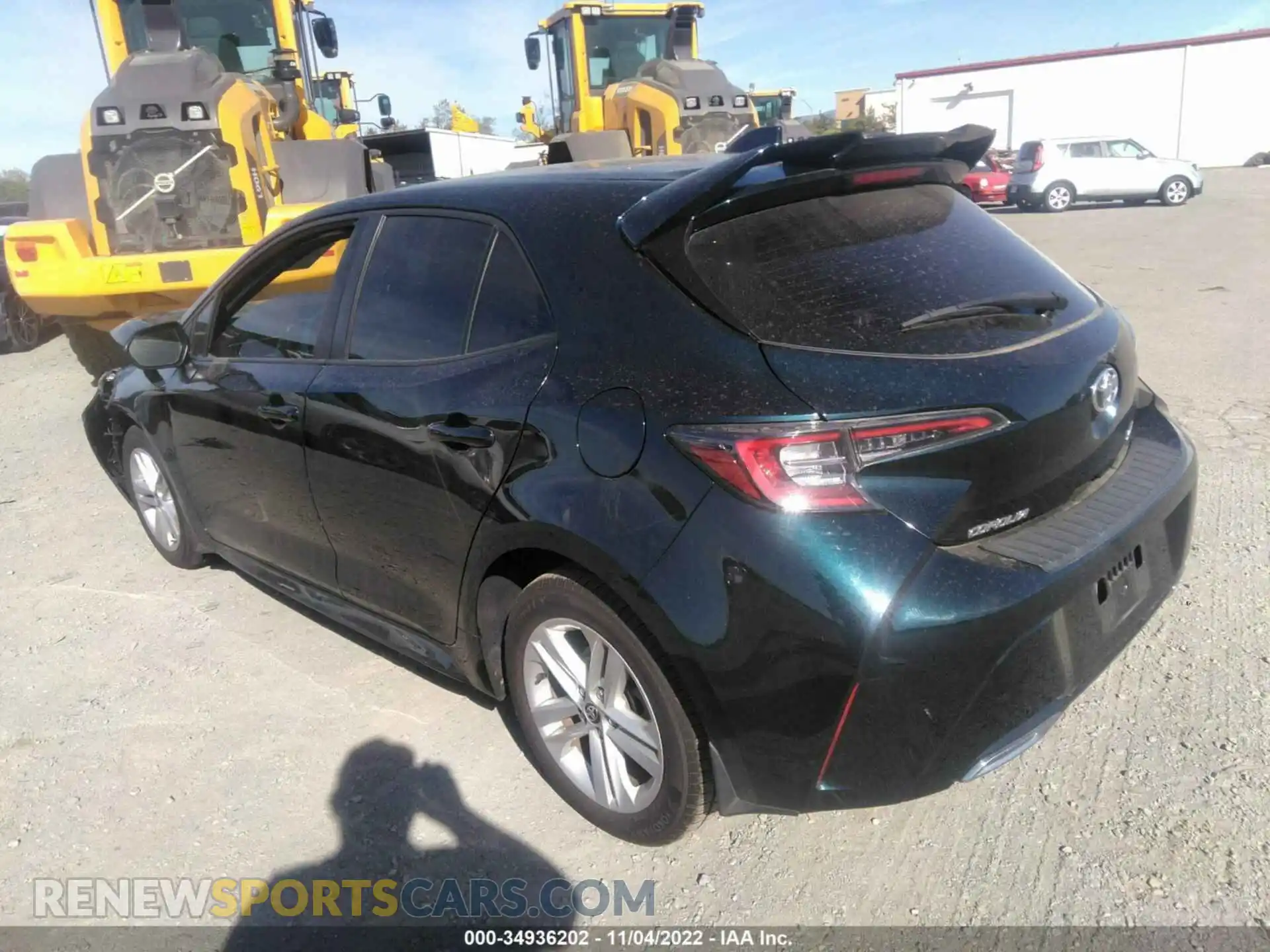 3 fotografías del automóvil dañado JTNK4RBE0K3038478 TOYOTA COROLLA HATCHBACK 2019