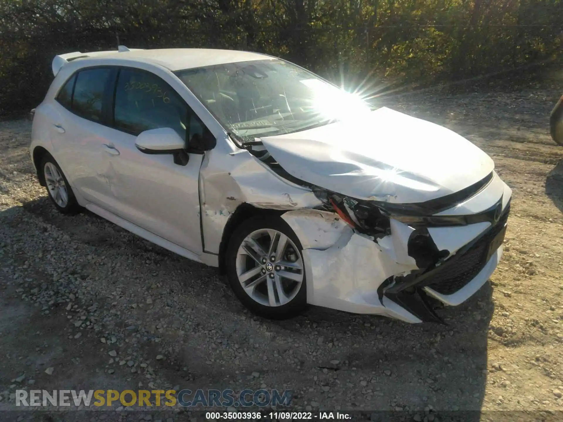 1 fotografías del automóvil dañado JTNK4RBEXK3010302 TOYOTA COROLLA HATCHBACK 2019