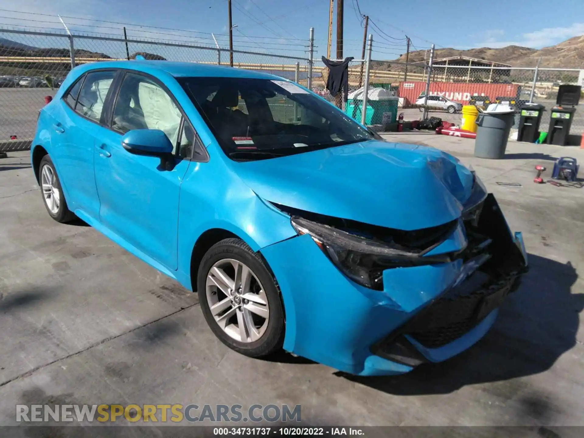 1 Фотография поврежденного автомобиля JTND4RBE0L3102285 TOYOTA COROLLA HATCHBACK 2020