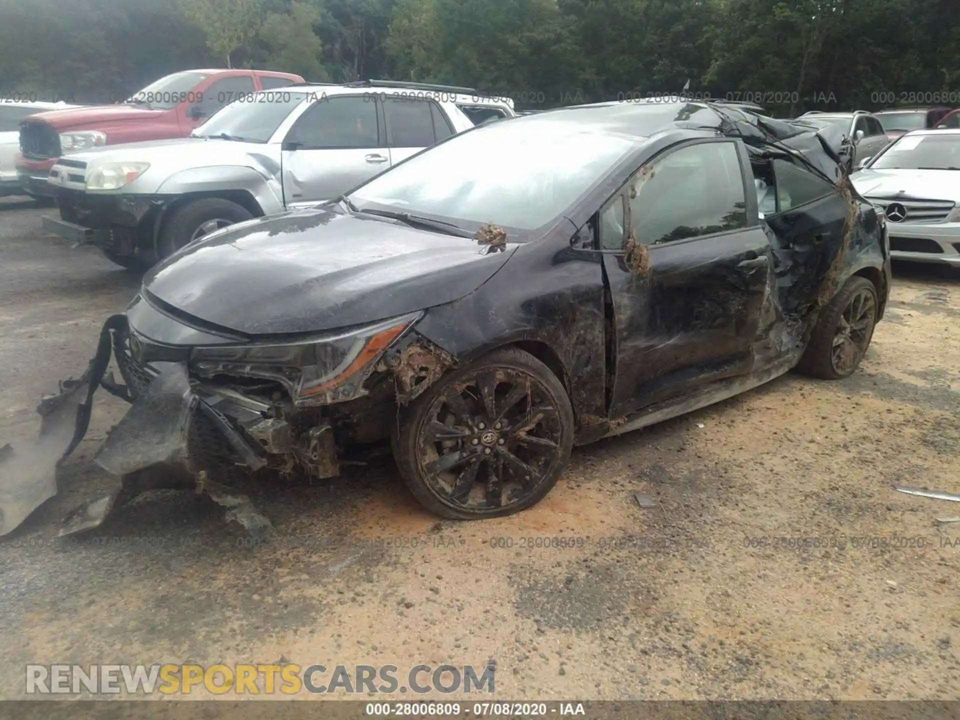 2 fotografías del automóvil dañado JTND4RBE5L3076914 TOYOTA COROLLA HATCHBACK 2020