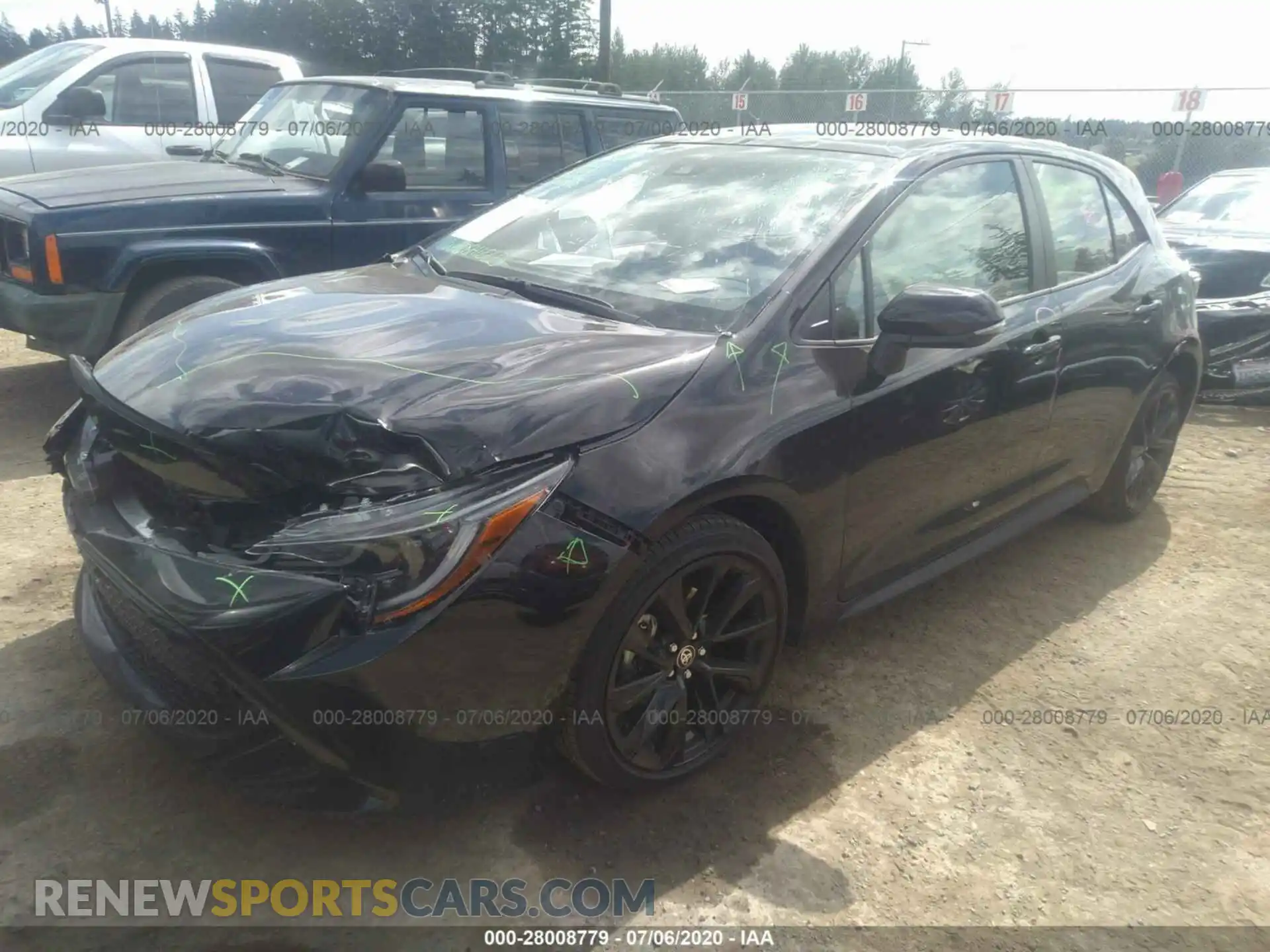 2 Photograph of a damaged car JTND4RBE9L3078357 TOYOTA COROLLA HATCHBACK 2020