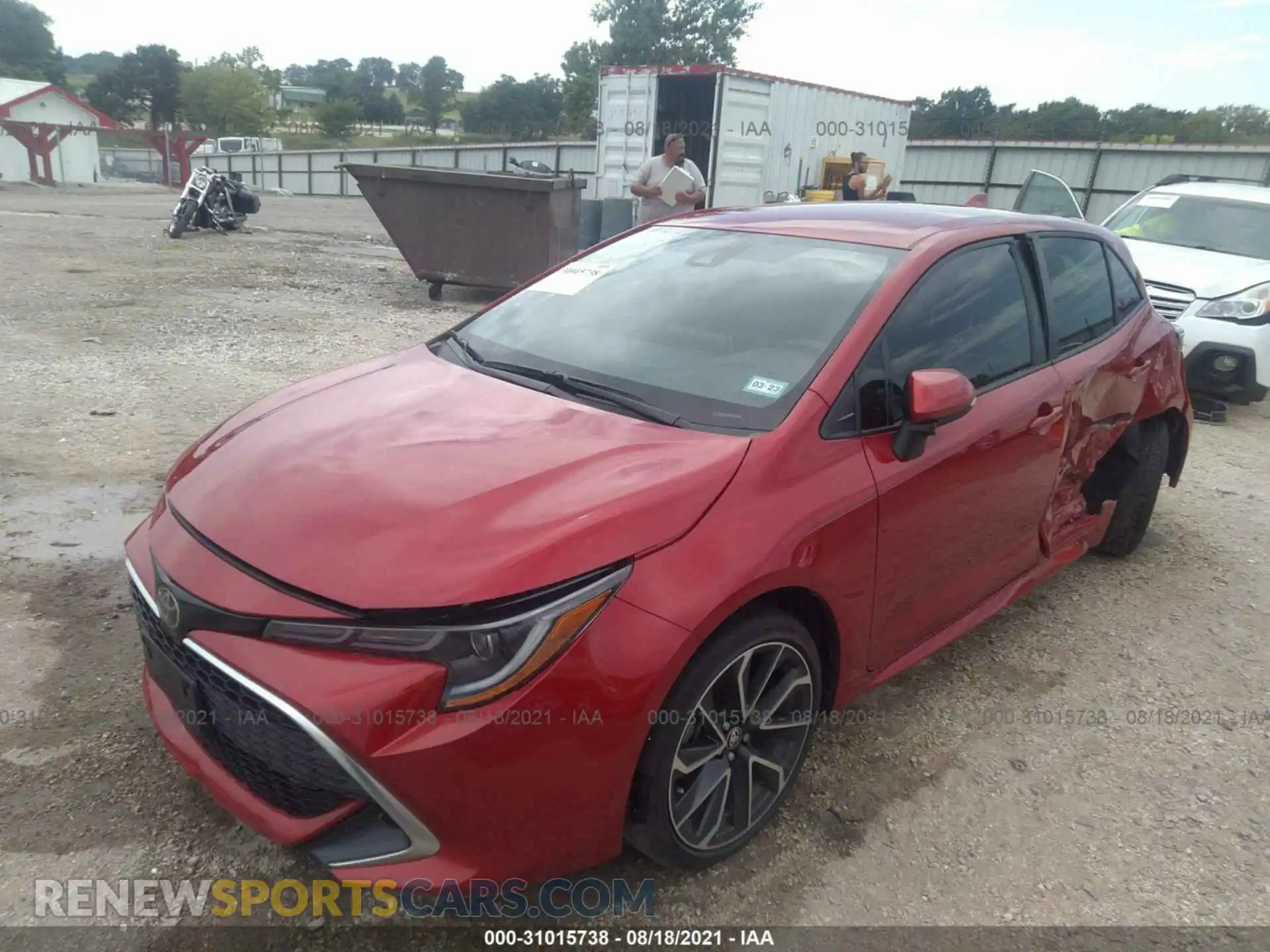 2 Photograph of a damaged car JTNA4MBEXM3121482 TOYOTA COROLLA HATCHBACK 2021