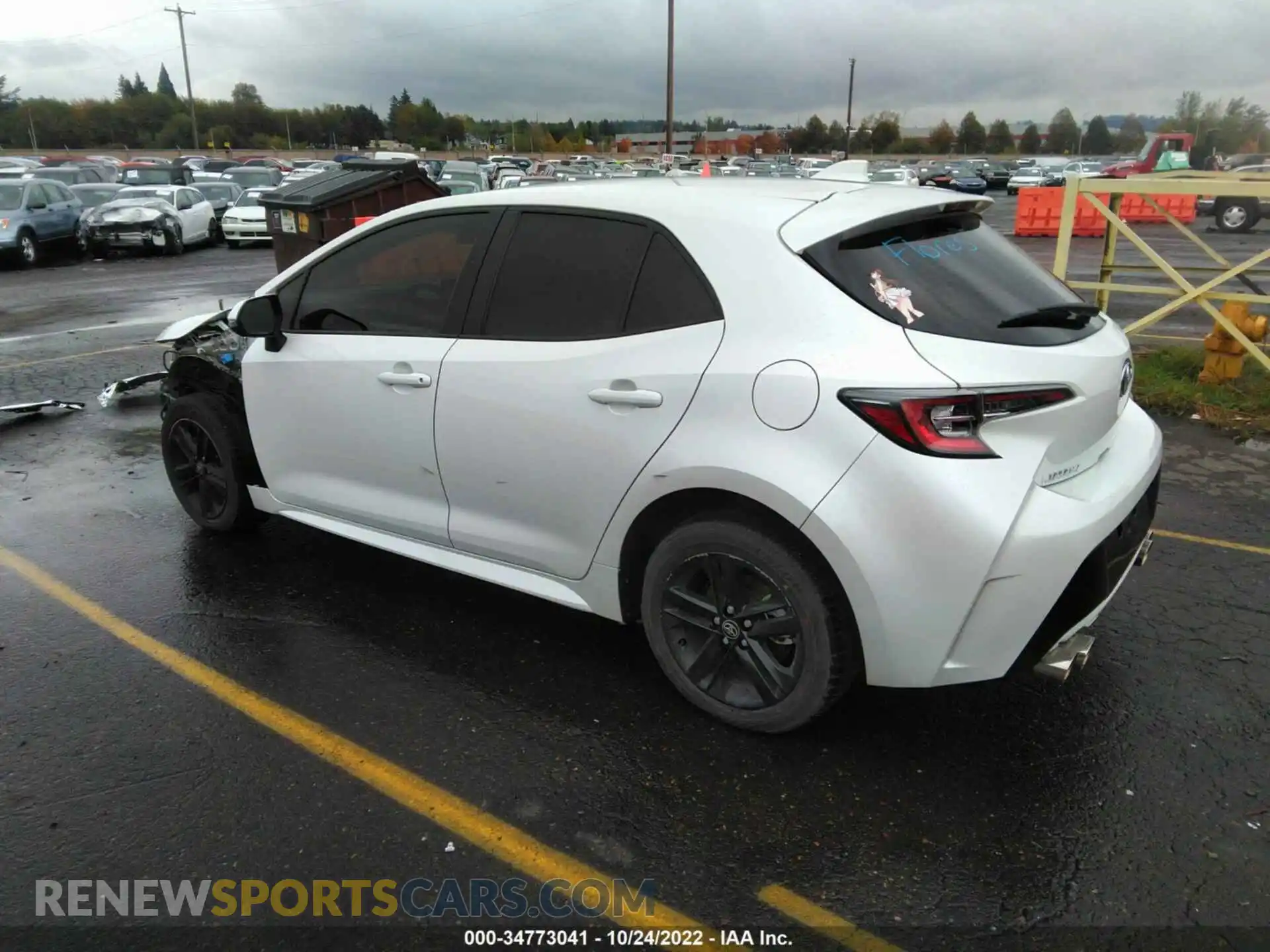 3 Photograph of a damaged car JTNB4MBE0M3112116 TOYOTA COROLLA HATCHBACK 2021