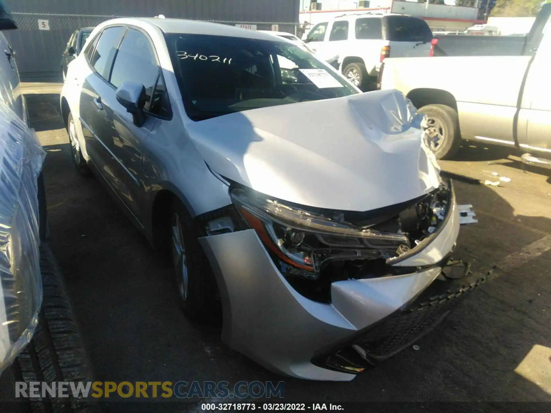1 Photograph of a damaged car JTNB4MBE4M3128321 TOYOTA COROLLA HATCHBACK 2021