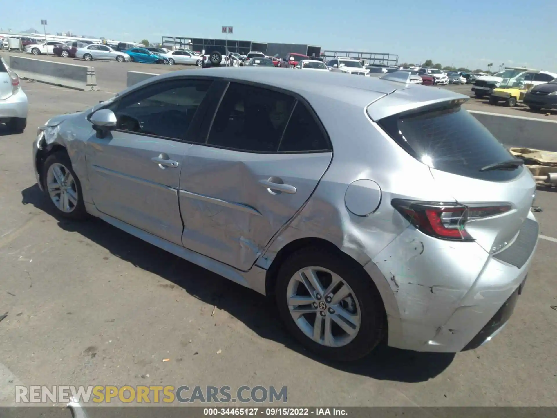3 Photograph of a damaged car JTNB4MBE6M3107504 TOYOTA COROLLA HATCHBACK 2021