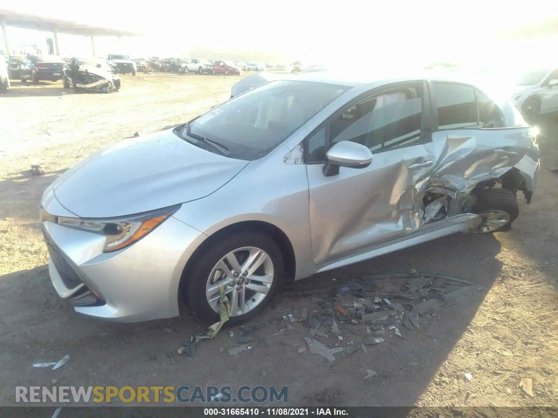 2 Photograph of a damaged car JTNB4MBE8M3121209 TOYOTA COROLLA HATCHBACK 2021