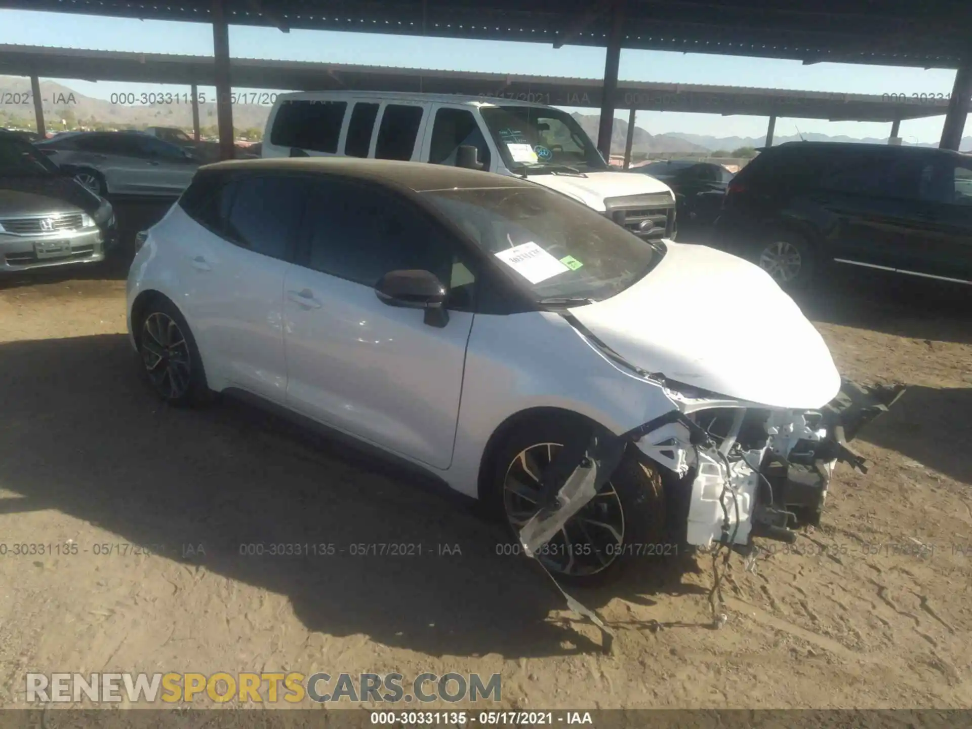 1 Photograph of a damaged car JTNC4MBE2M3121730 TOYOTA COROLLA HATCHBACK 2021
