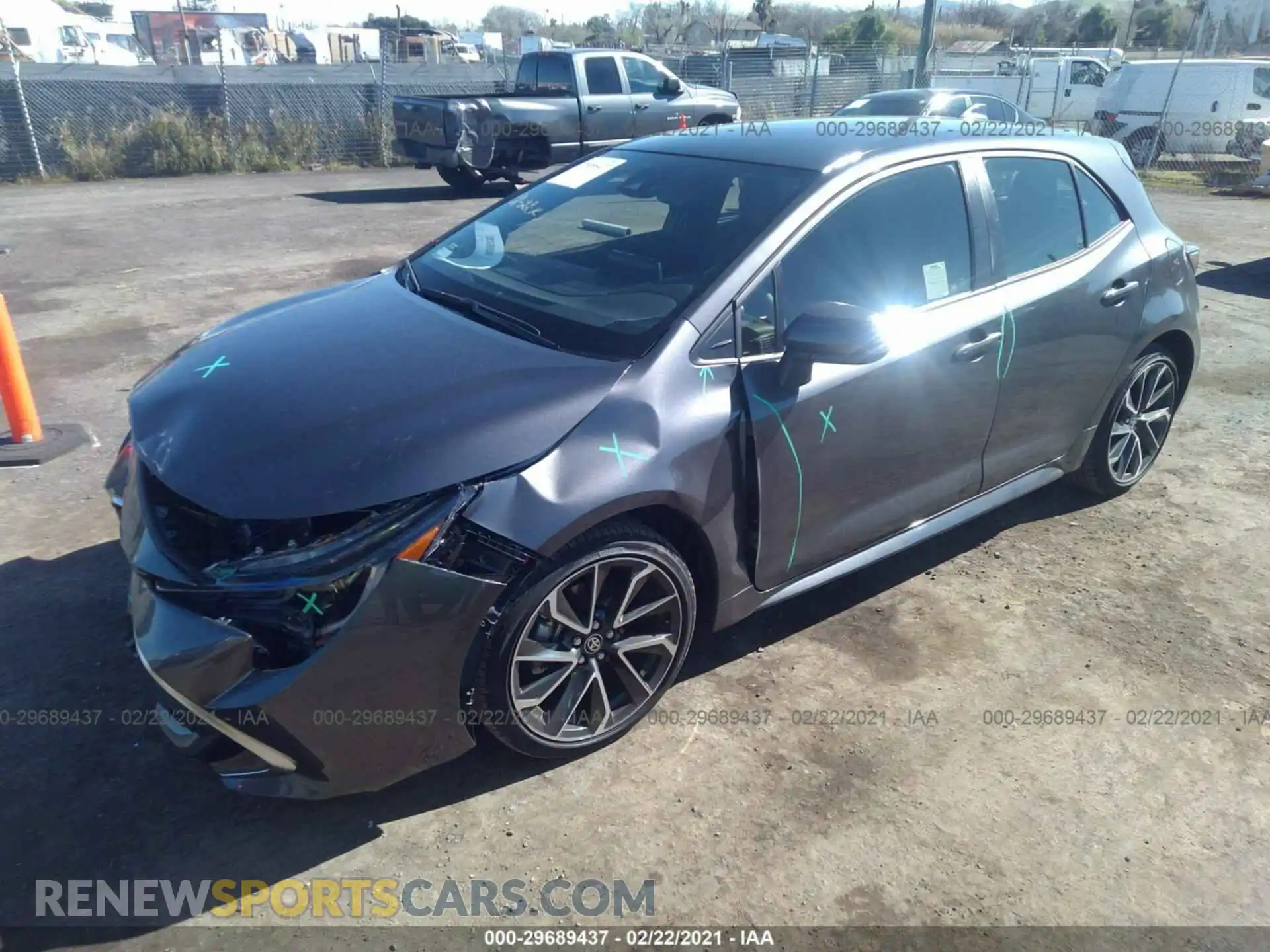 2 Photograph of a damaged car JTNC4MBE4M3113225 TOYOTA COROLLA HATCHBACK 2021