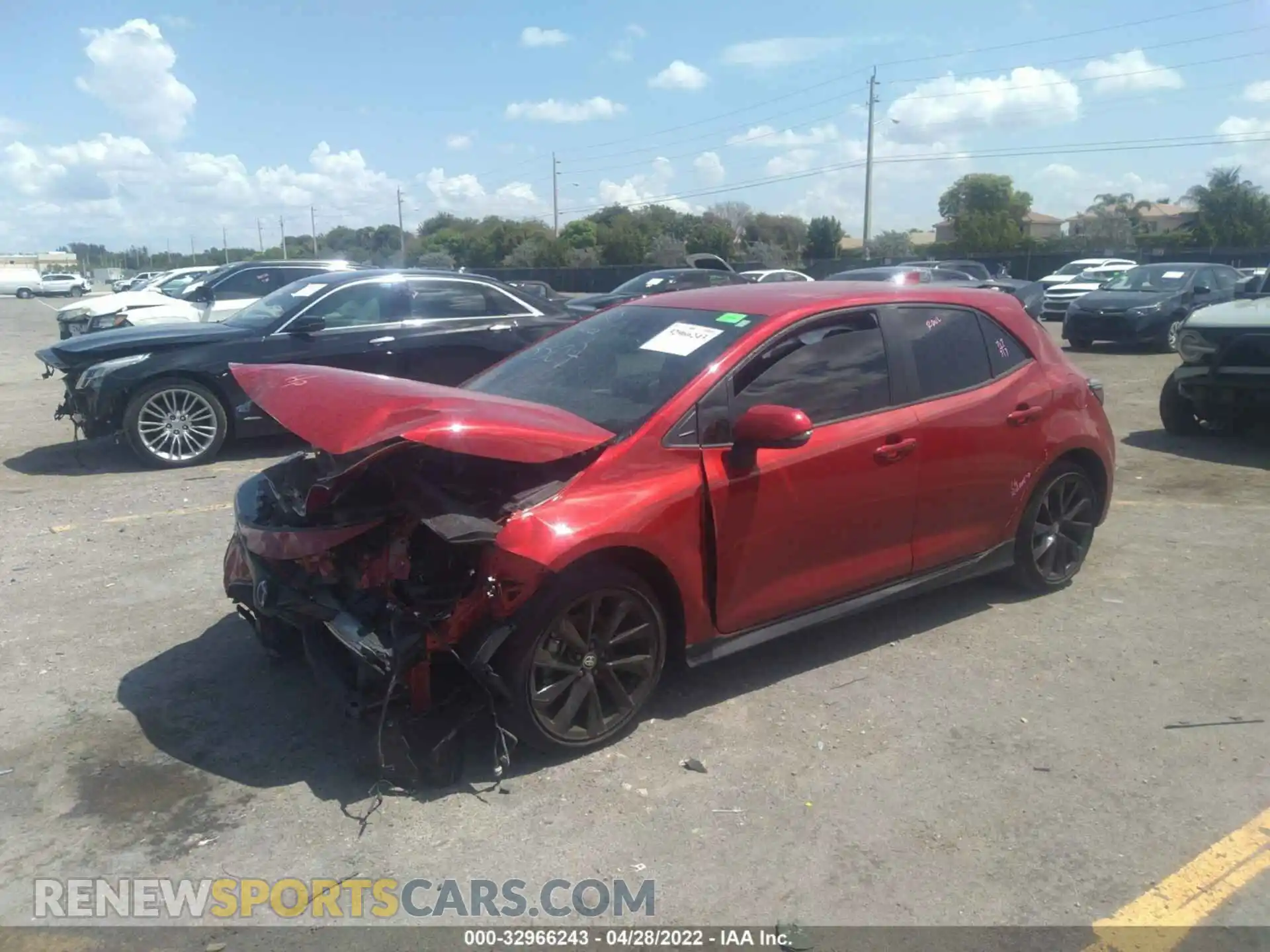 2 Photograph of a damaged car JTND4MBE0M3113307 TOYOTA COROLLA HATCHBACK 2021