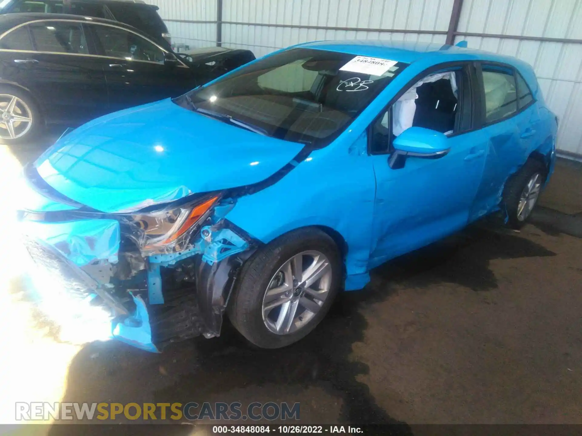 2 Photograph of a damaged car JTND4MBE3M3139271 TOYOTA COROLLA HATCHBACK 2021