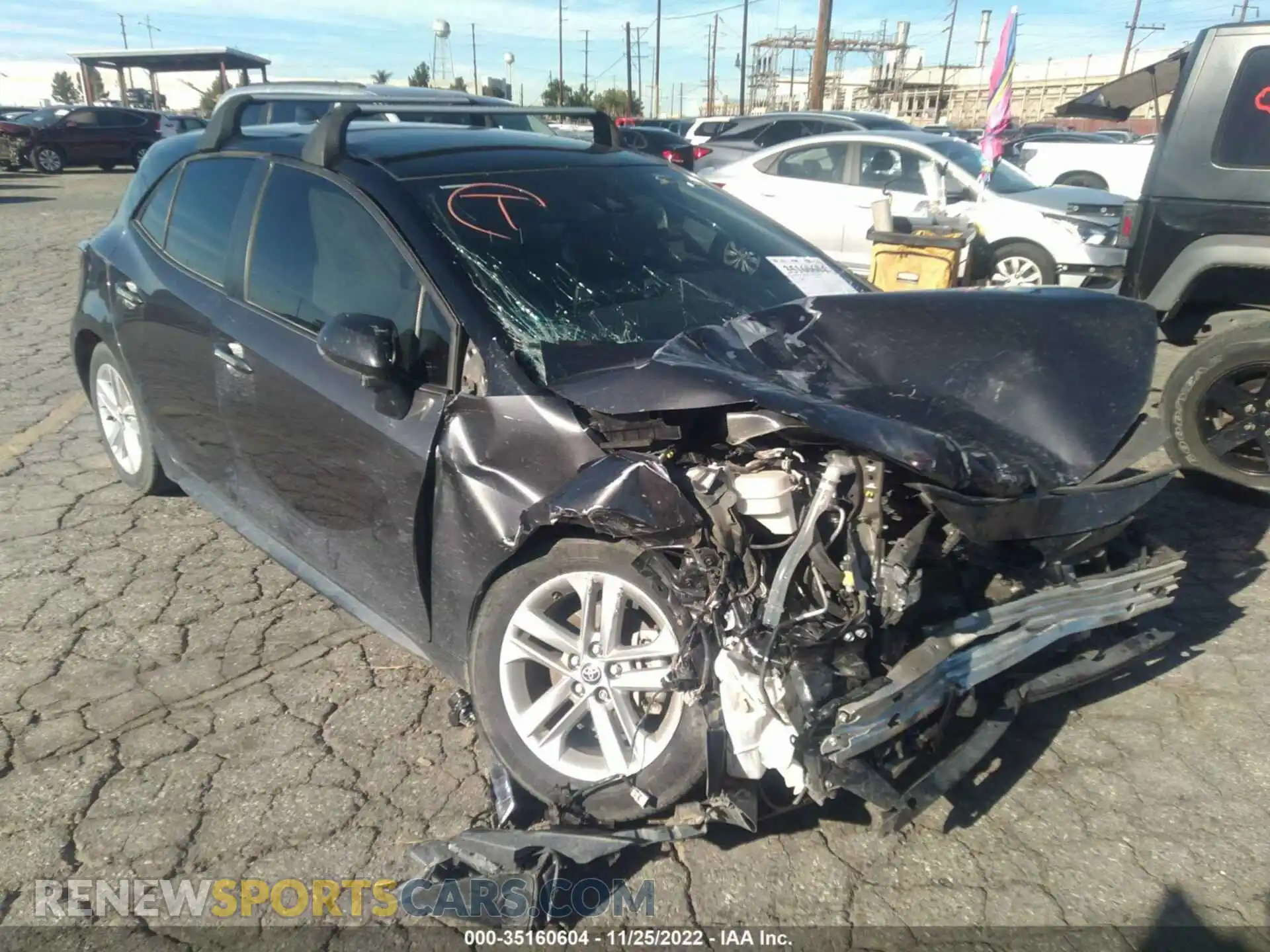 1 Photograph of a damaged car JTND4MBE5M3132032 TOYOTA COROLLA HATCHBACK 2021