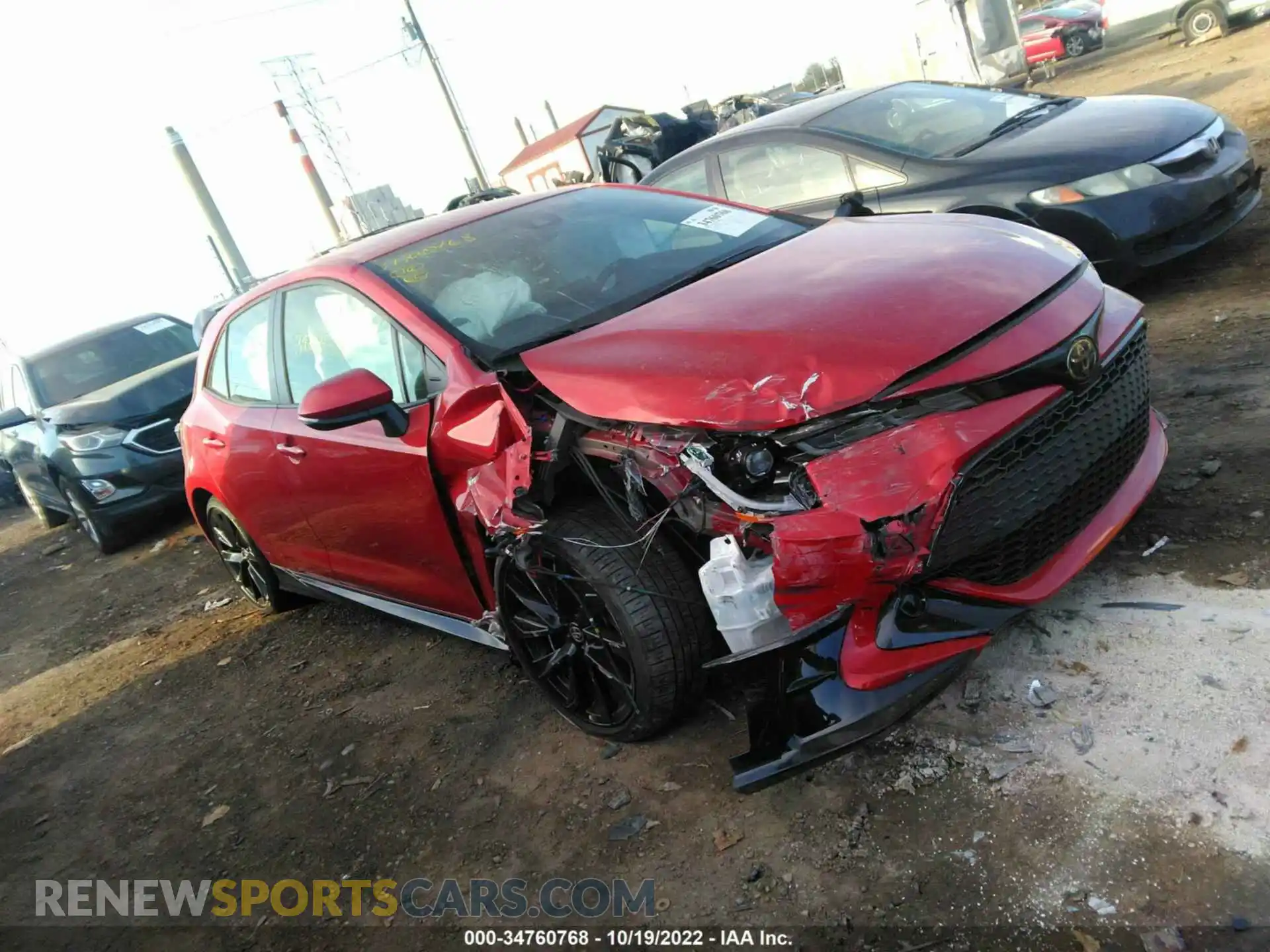 1 Photograph of a damaged car JTND4MBE8M3108520 TOYOTA COROLLA HATCHBACK 2021