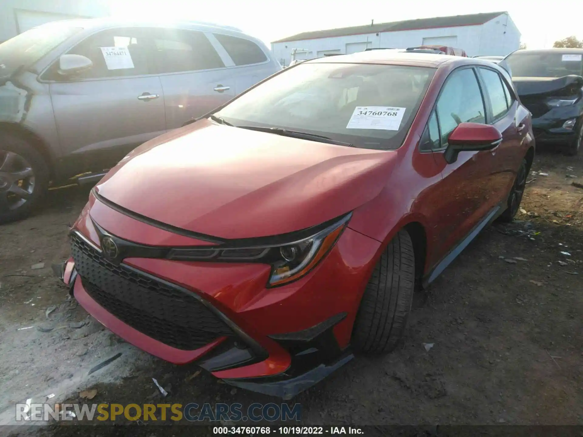 2 Photograph of a damaged car JTND4MBE8M3108520 TOYOTA COROLLA HATCHBACK 2021