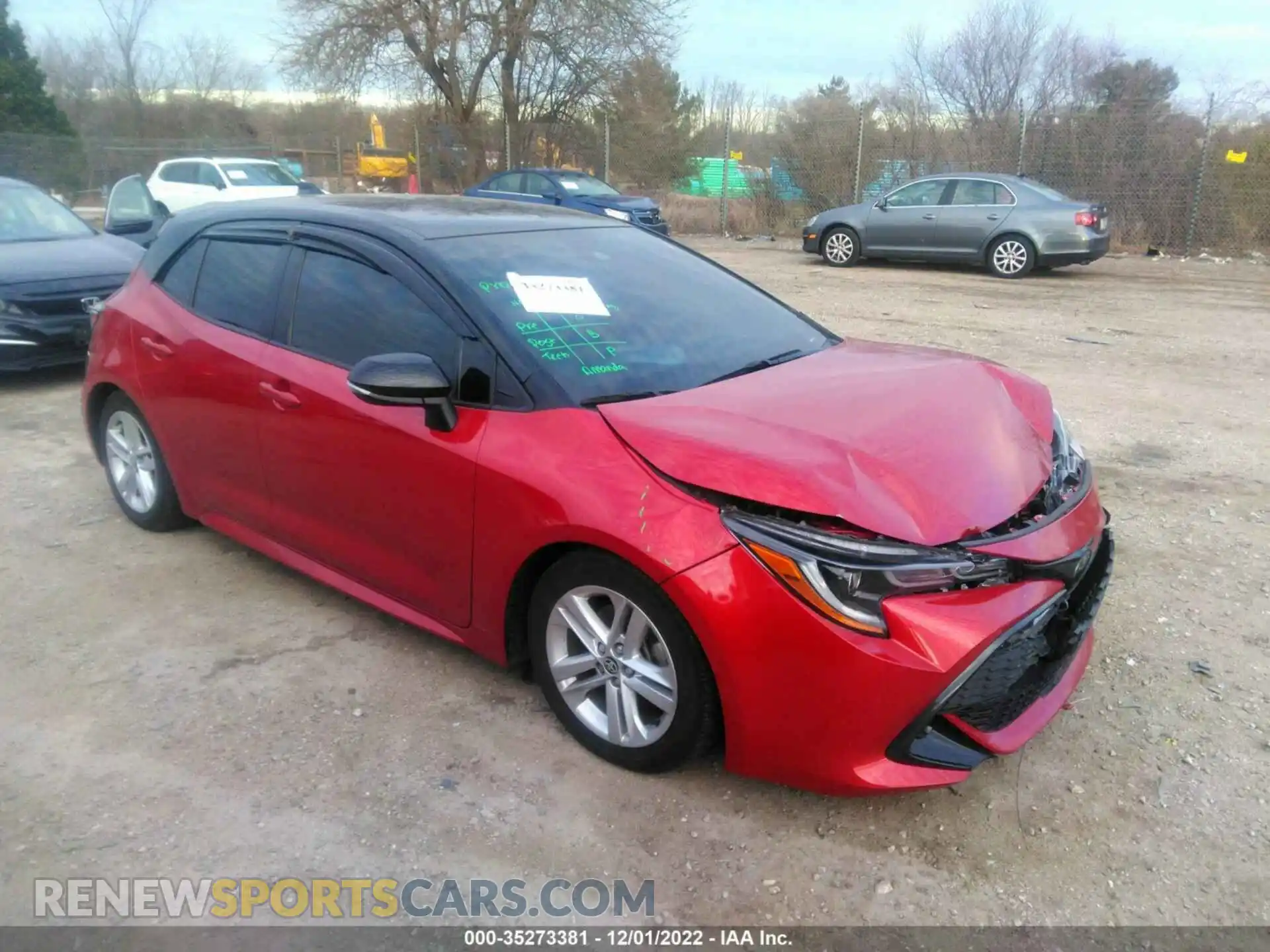 1 Photograph of a damaged car JTND4MBE8M3131845 TOYOTA COROLLA HATCHBACK 2021