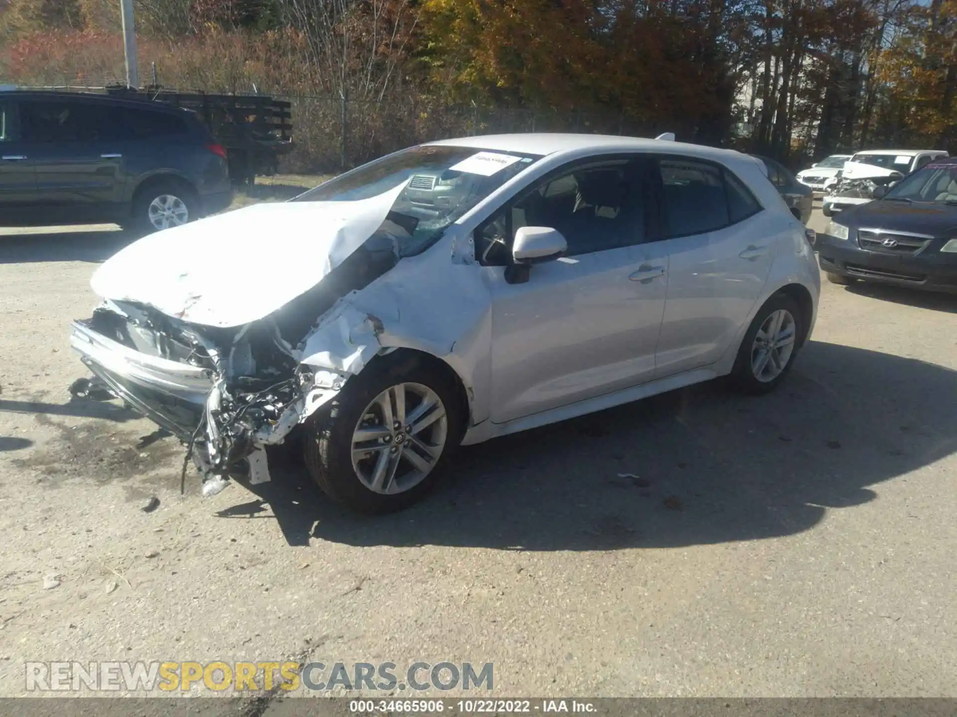 2 fotografías del automóvil dañado JTNB4MBE5N3187833 TOYOTA COROLLA HATCHBACK 2022