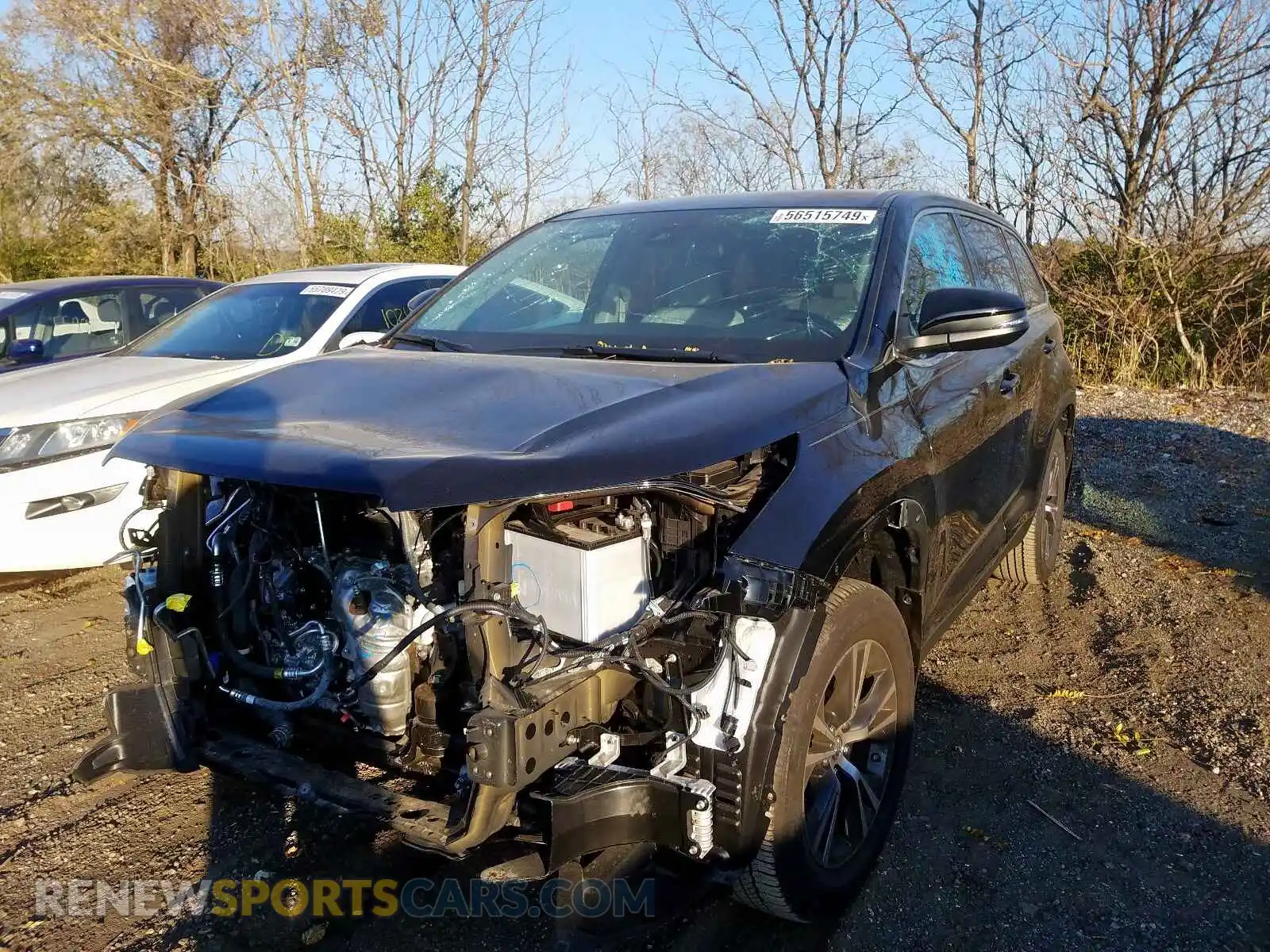 2 Photograph of a damaged car 5TDBZRFH1KS966129 TOYOTA HIGHLANDER 2019