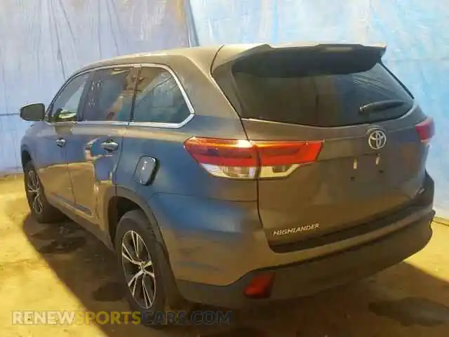 3 Photograph of a damaged car 5TDBZRFH6KS934552 TOYOTA HIGHLANDER 2019