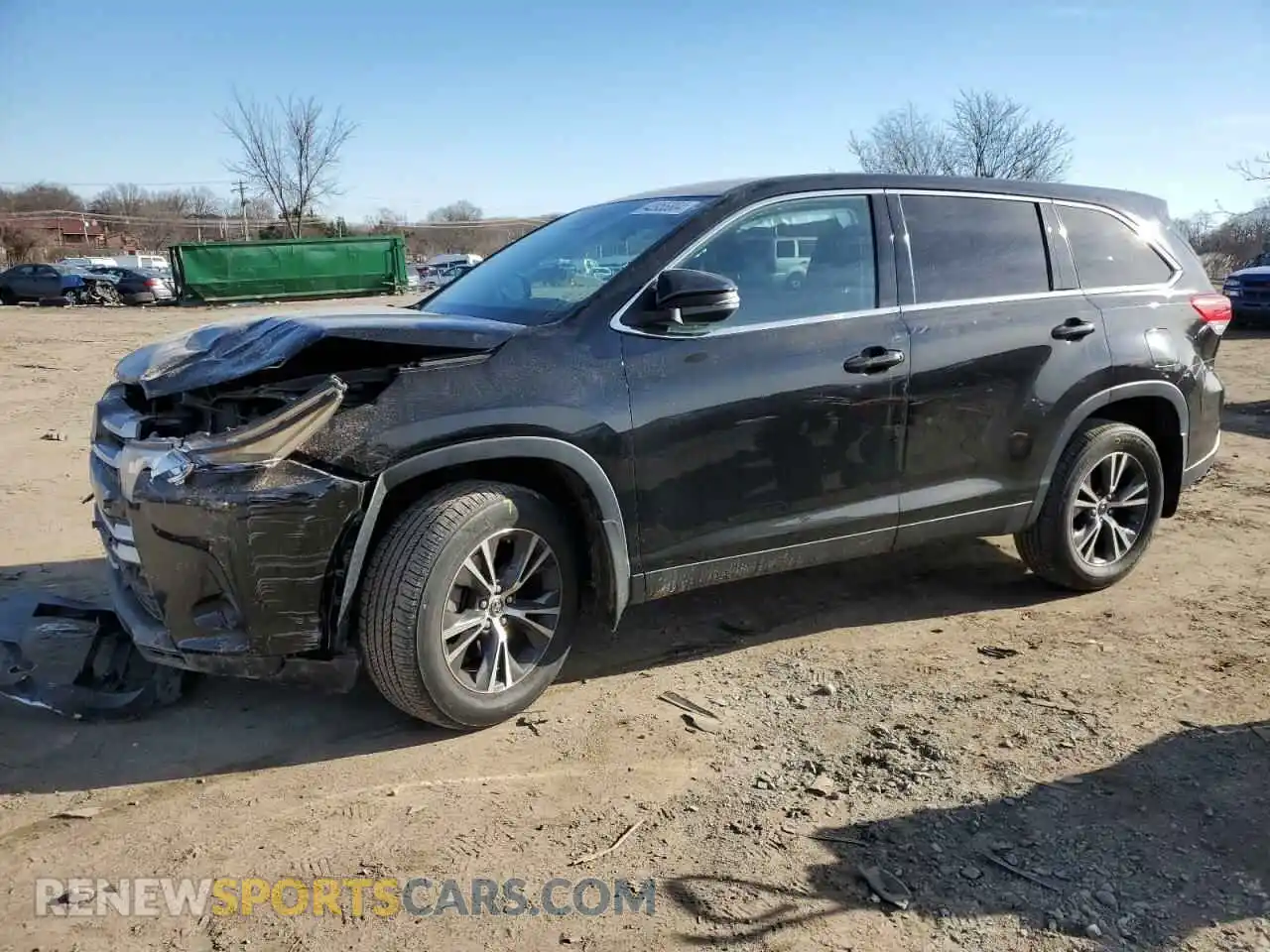 1 Photograph of a damaged car 5TDBZRFH7KS972727 TOYOTA HIGHLANDER 2019