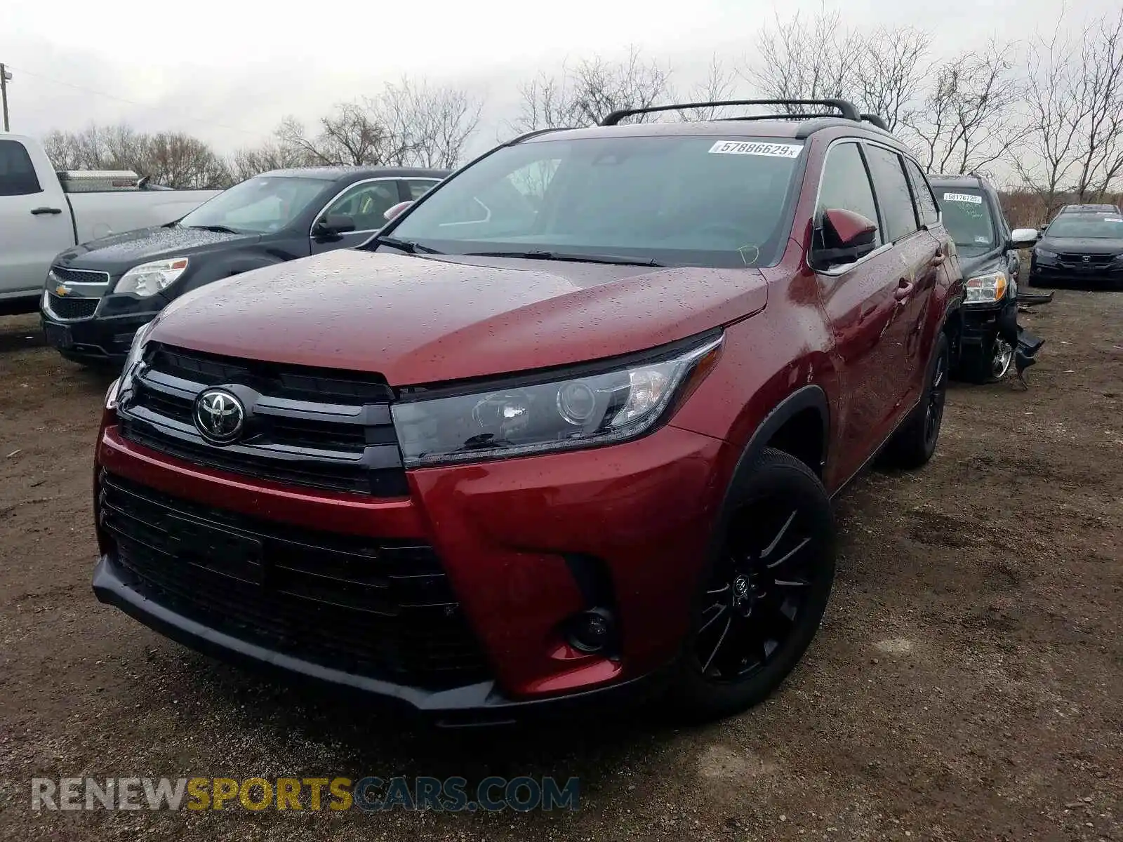 2 Photograph of a damaged car 5TDJZRFH6KS577014 TOYOTA HIGHLANDER 2019