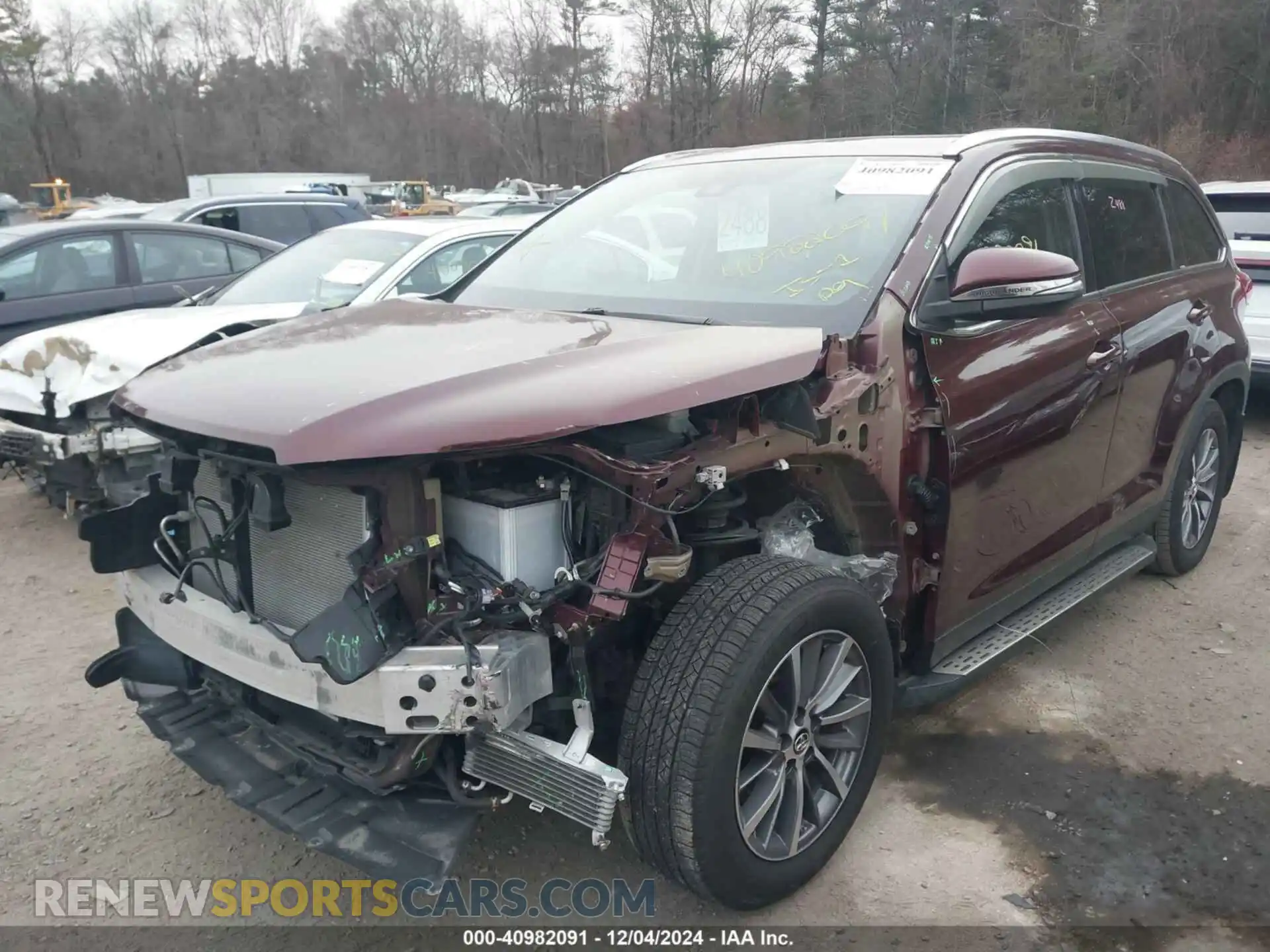 2 Фотография поврежденного автомобиля 5TDJZRFH8KS983165 TOYOTA HIGHLANDER 2019