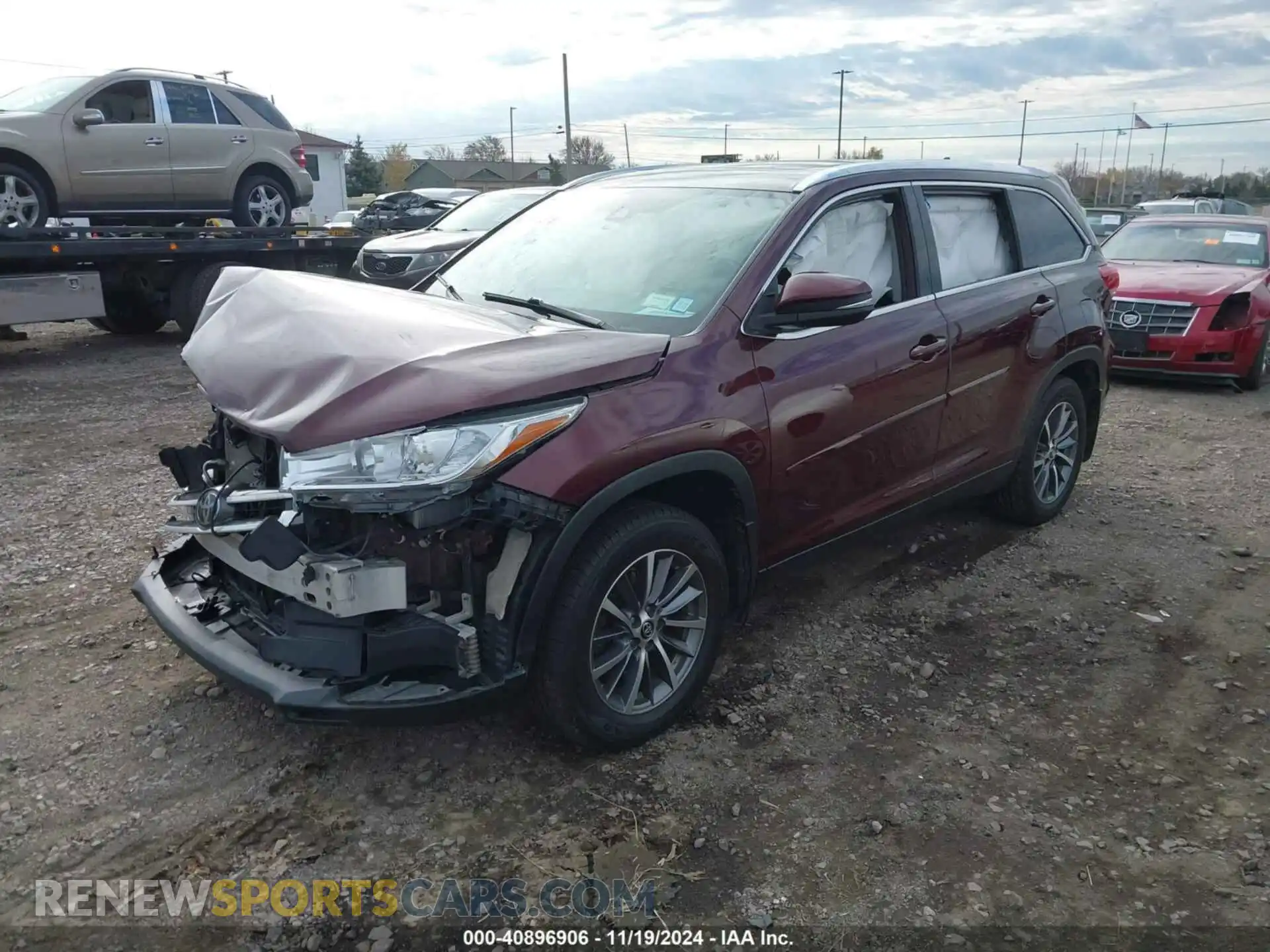2 Фотография поврежденного автомобиля 5TDJZRFHXKS989985 TOYOTA HIGHLANDER 2019