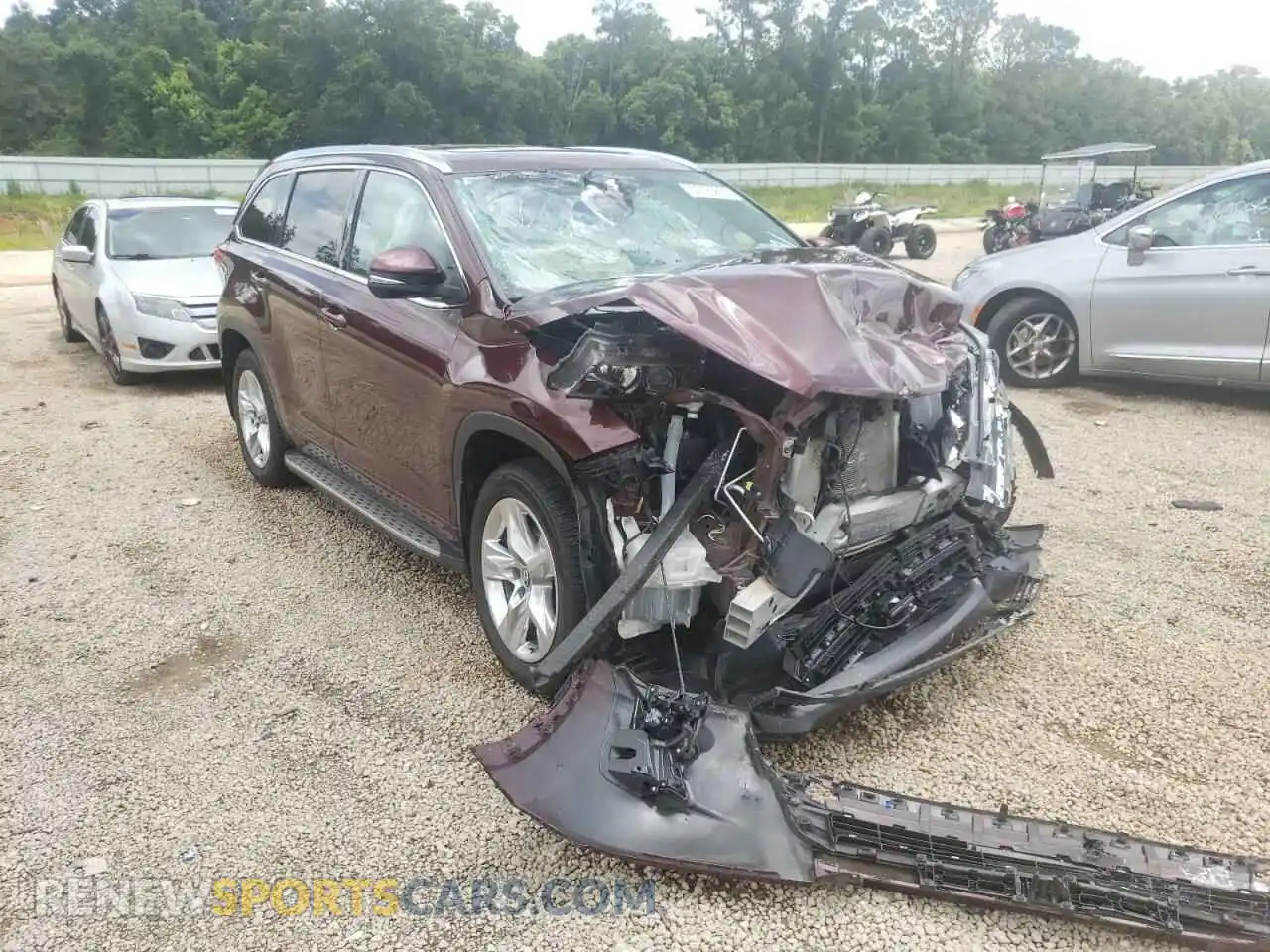 1 Photograph of a damaged car 5TDYZRFH2KS299078 TOYOTA HIGHLANDER 2019