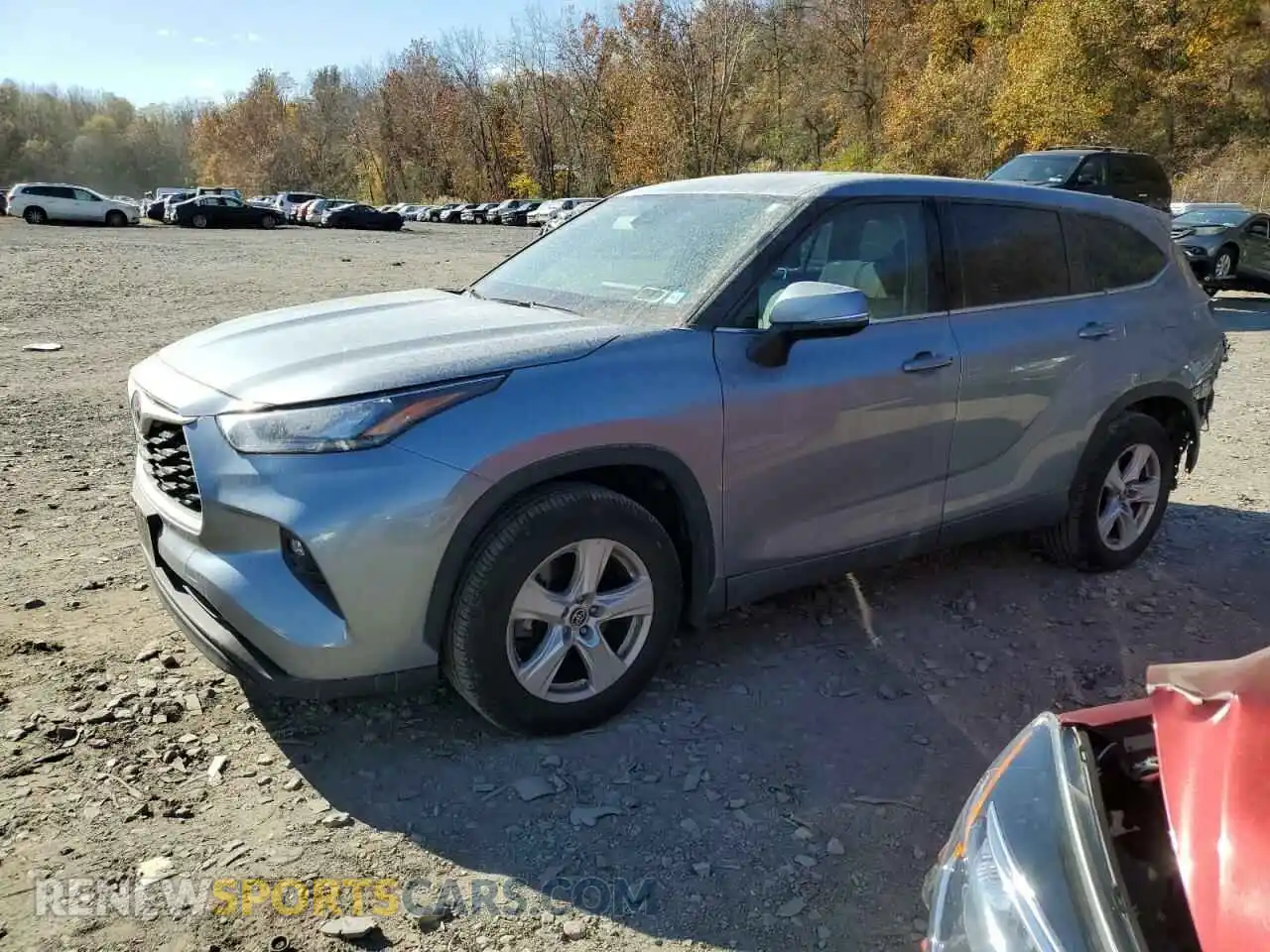 1 Photograph of a damaged car 5TDBZRBH0LS014889 TOYOTA HIGHLANDER 2020