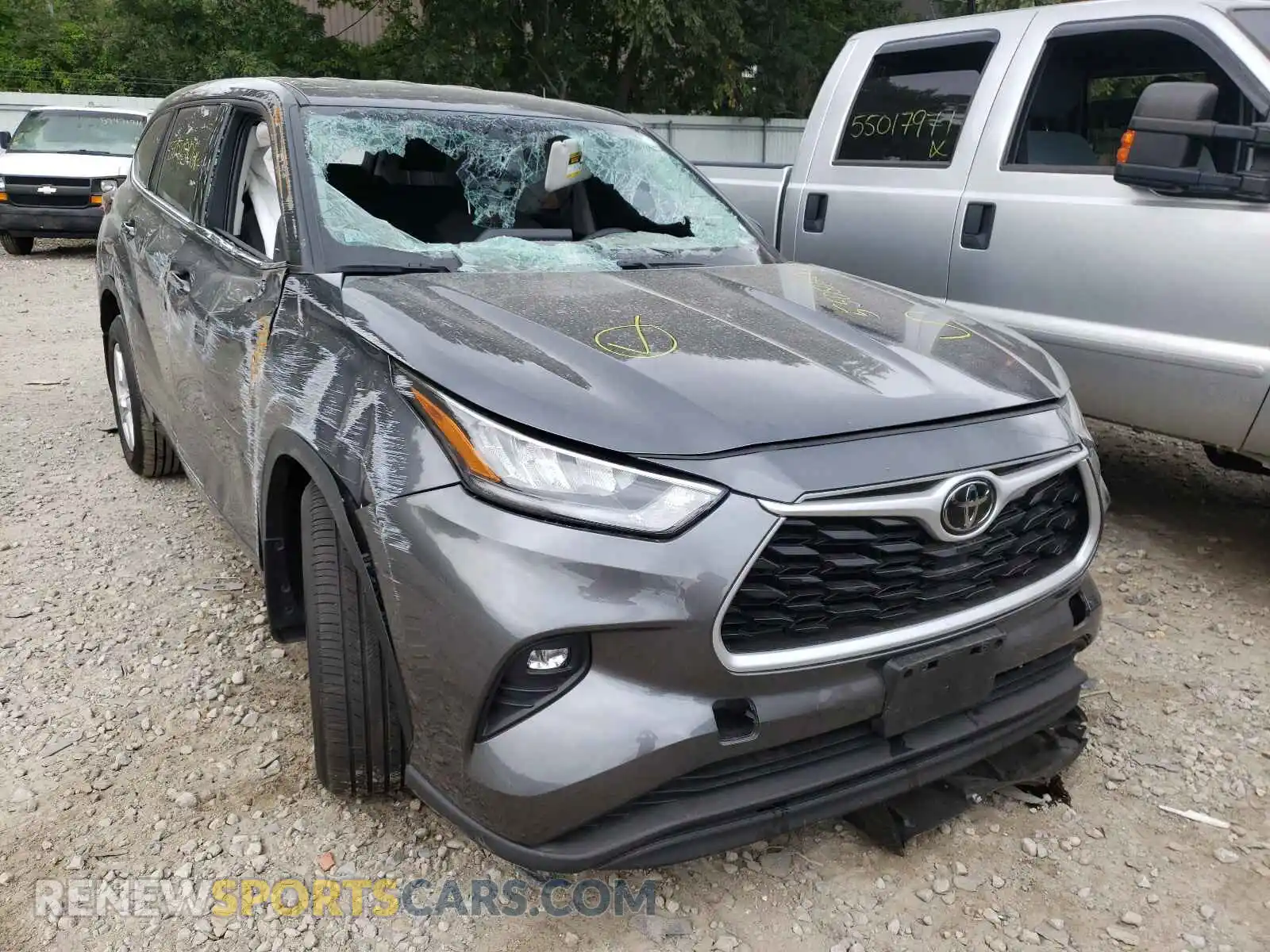 1 fotografías del automóvil dañado 5TDBZRBH0LS038769 TOYOTA HIGHLANDER 2020