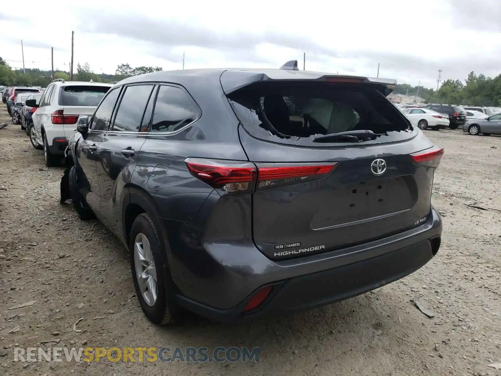 3 fotografías del automóvil dañado 5TDBZRBH0LS038769 TOYOTA HIGHLANDER 2020