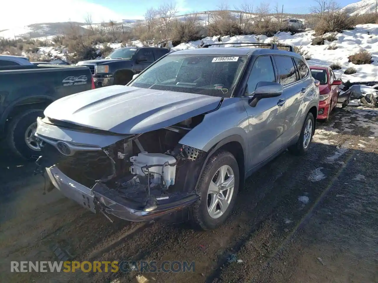 2 Photograph of a damaged car 5TDBZRBH1LS001827 TOYOTA HIGHLANDER 2020