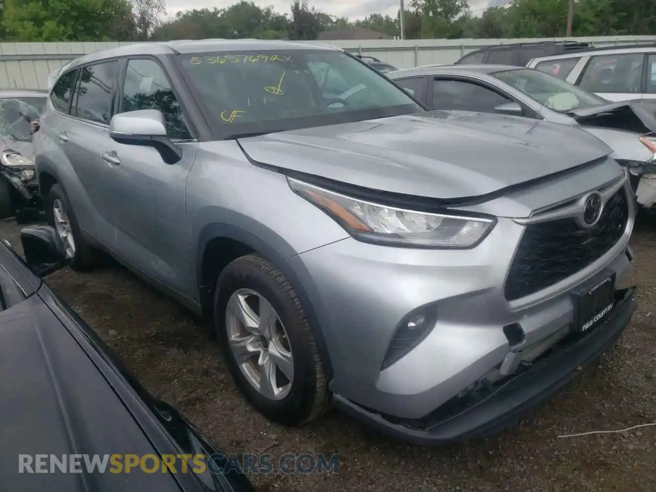 1 Photograph of a damaged car 5TDBZRBH1LS037050 TOYOTA HIGHLANDER 2020