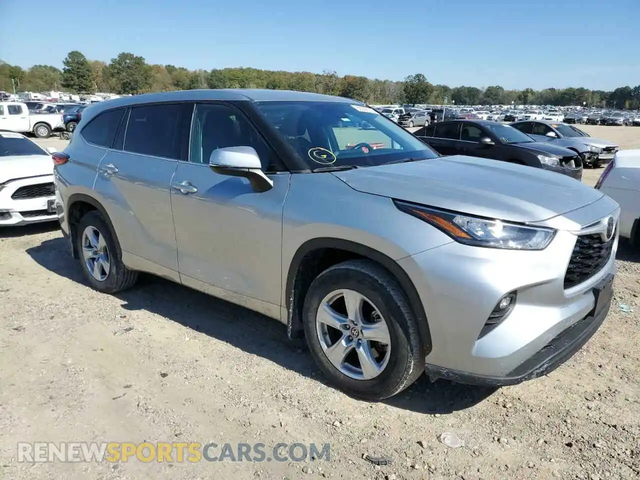 1 Photograph of a damaged car 5TDBZRBH2LS506162 TOYOTA HIGHLANDER 2020