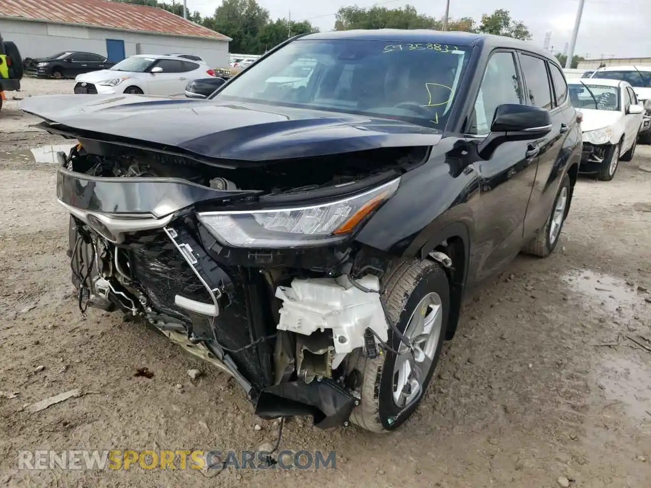 2 Photograph of a damaged car 5TDBZRBH2LS509272 TOYOTA HIGHLANDER 2020