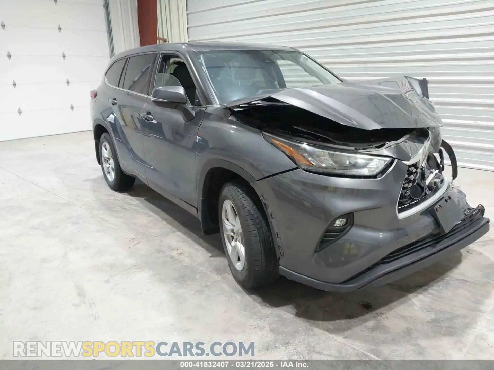 1 Photograph of a damaged car 5TDBZRBH3LS038023 TOYOTA HIGHLANDER 2020