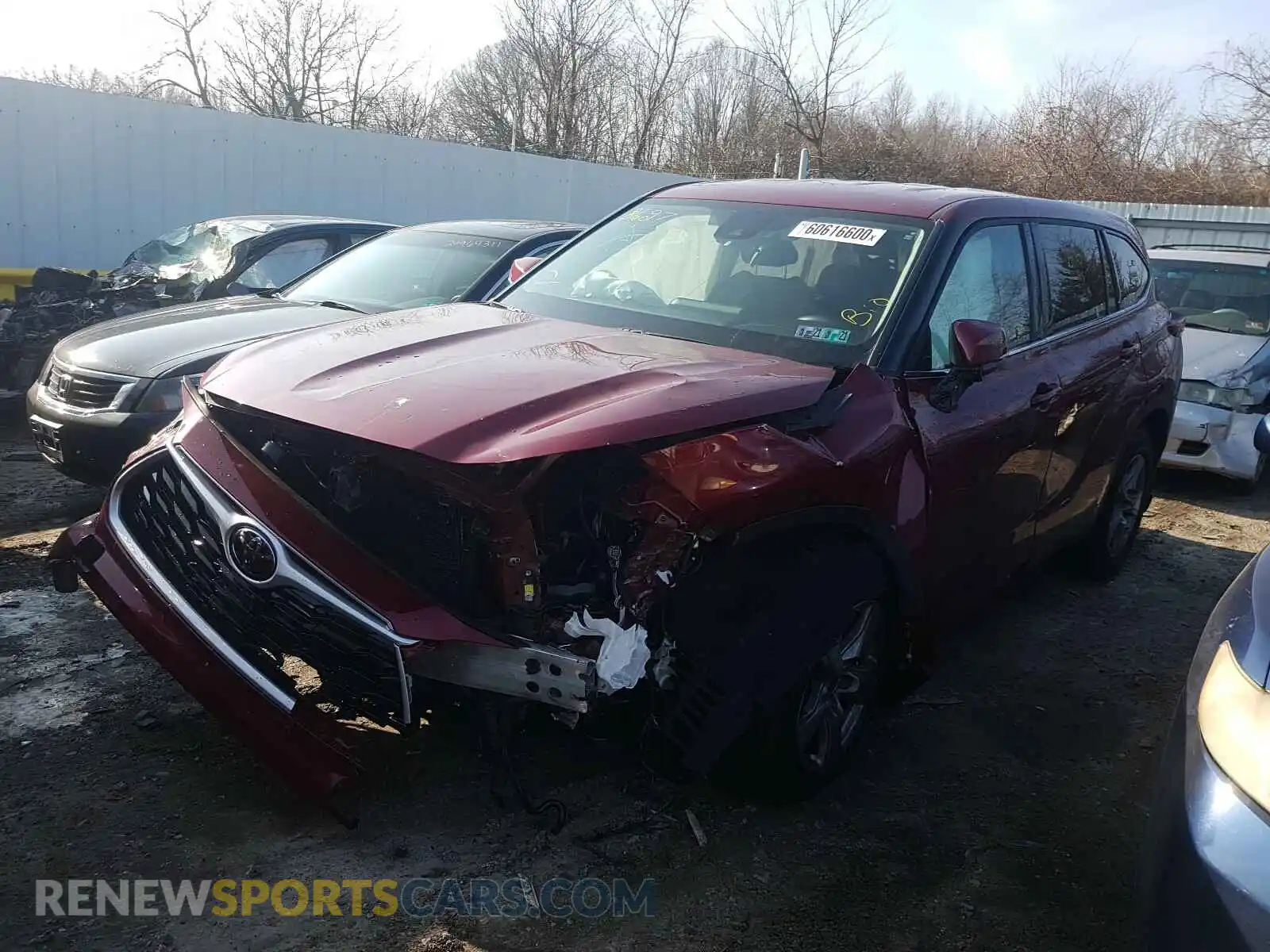 2 Photograph of a damaged car 5TDBZRBH4LS017102 TOYOTA HIGHLANDER 2020