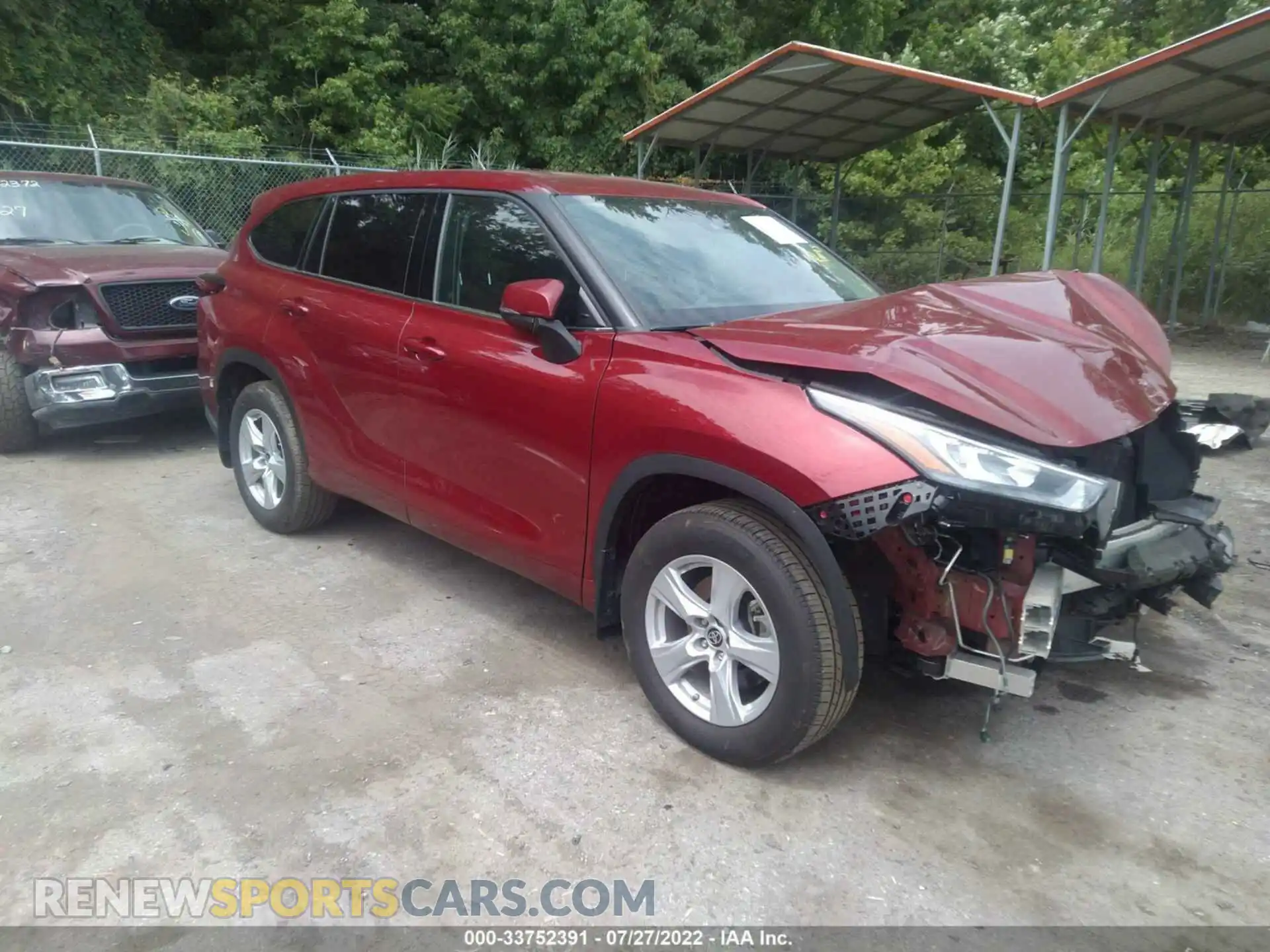1 Photograph of a damaged car 5TDBZRBH4LS035342 TOYOTA HIGHLANDER 2020