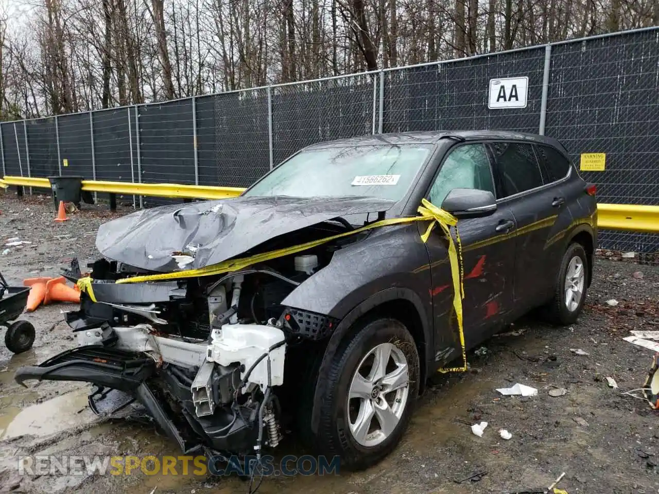 2 Photograph of a damaged car 5TDBZRBH4LS038175 TOYOTA HIGHLANDER 2020