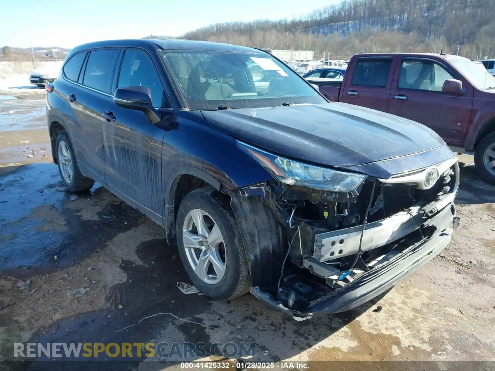 1 Photograph of a damaged car 5TDBZRBH4LS043649 TOYOTA HIGHLANDER 2020