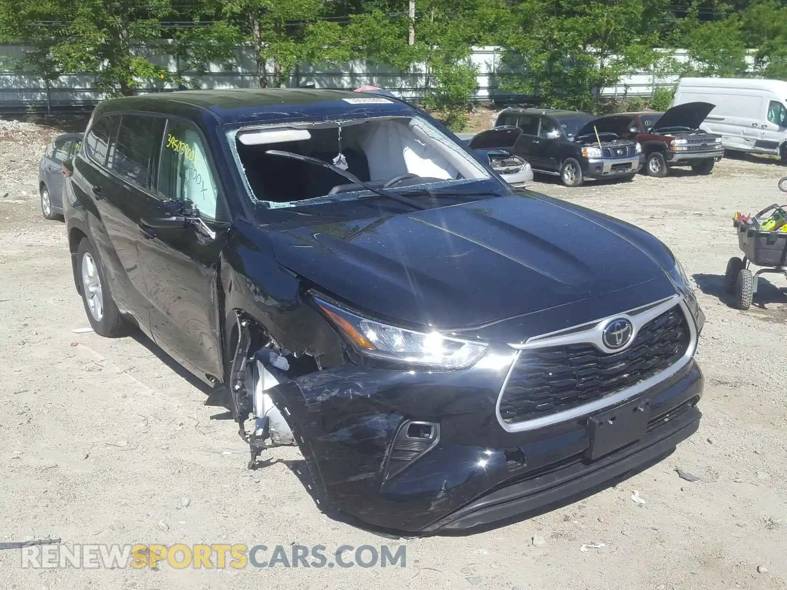 1 Photograph of a damaged car 5TDBZRBH6LS512160 TOYOTA HIGHLANDER 2020