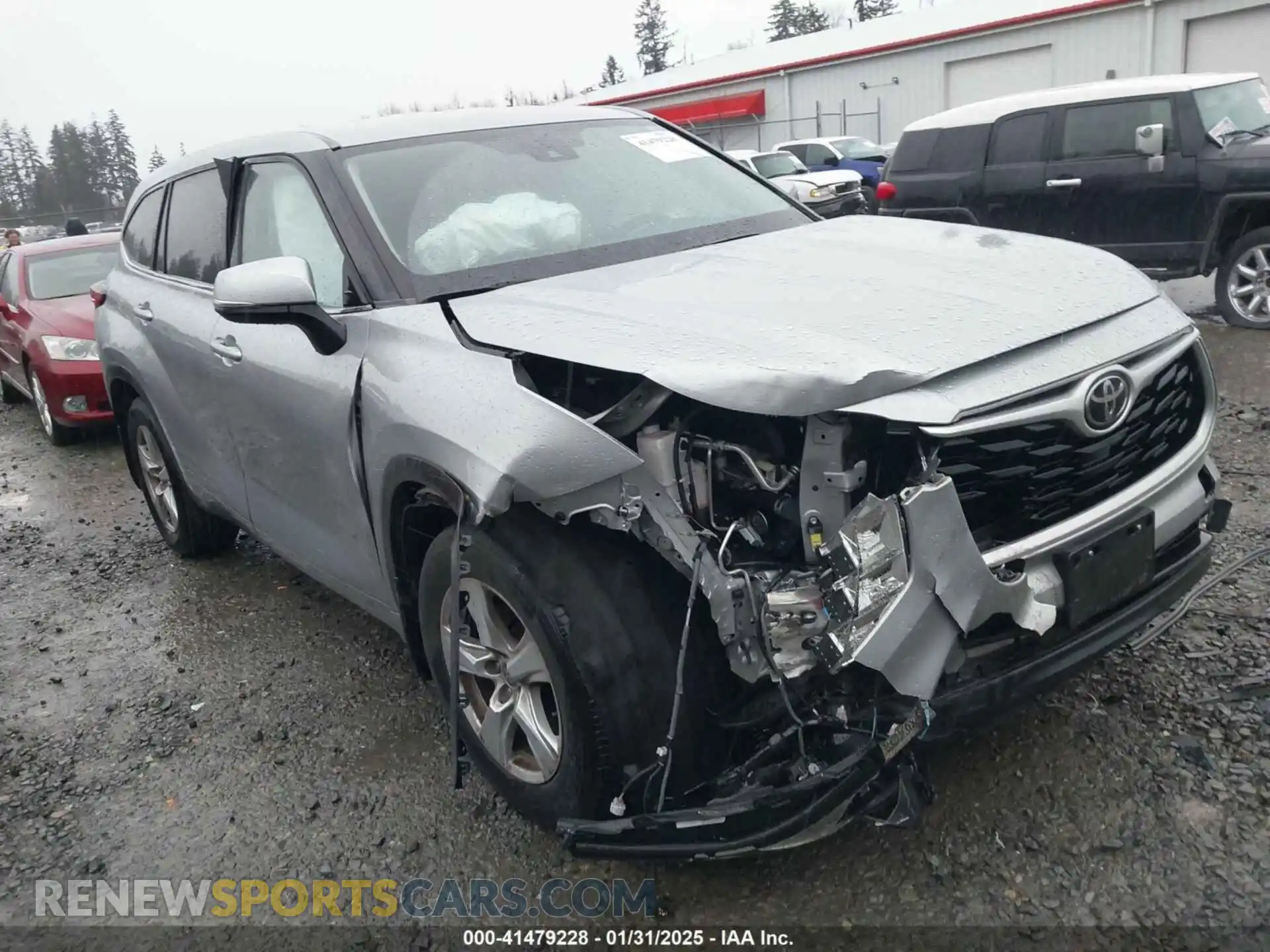 1 Photograph of a damaged car 5TDBZRBH9LS014227 TOYOTA HIGHLANDER 2020