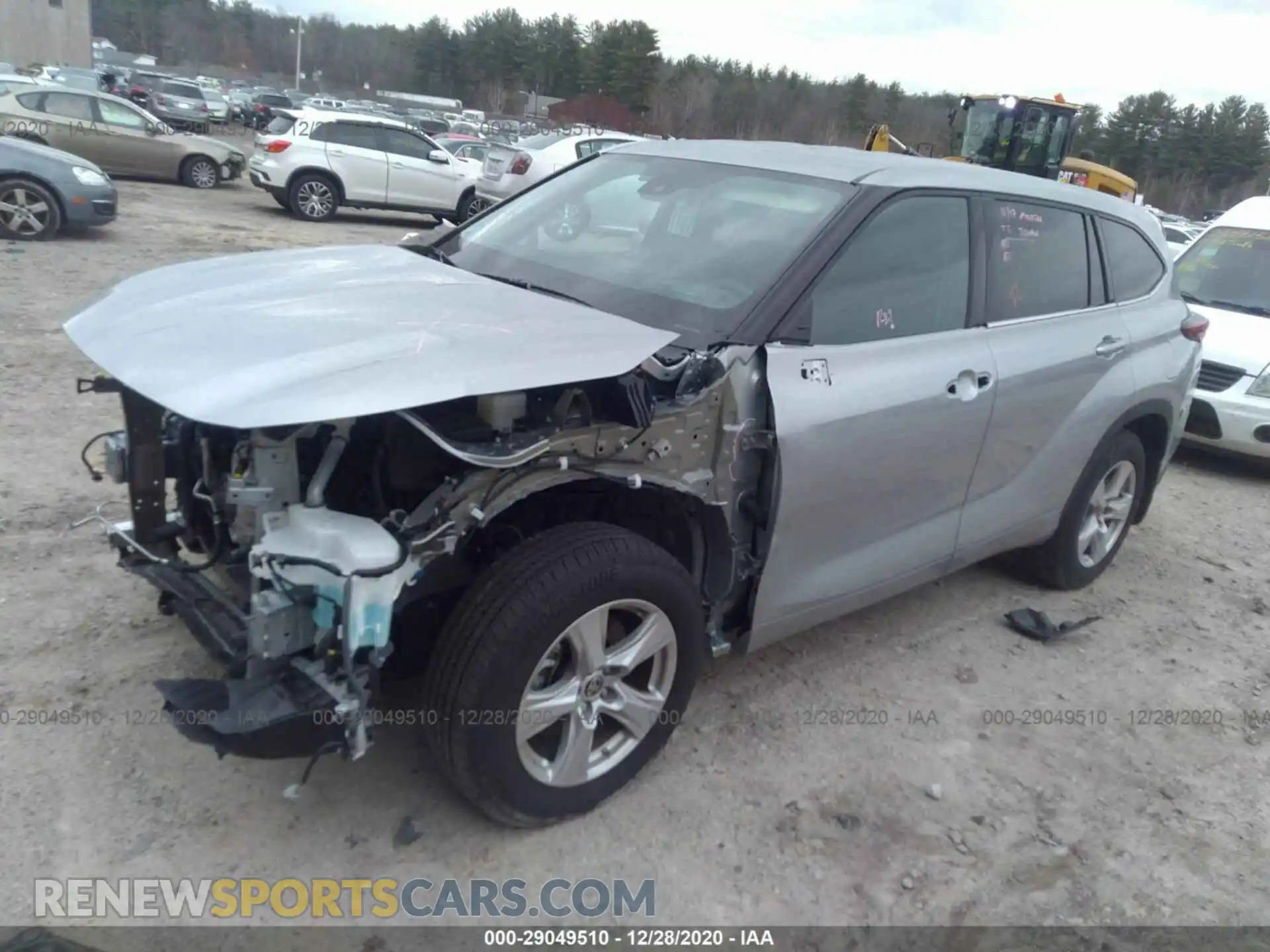 2 Photograph of a damaged car 5TDBZRBHXLS504465 TOYOTA HIGHLANDER 2020
