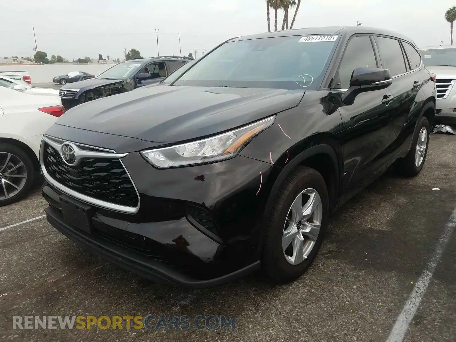 2 Photograph of a damaged car 5TDCZRAH7LS005516 TOYOTA HIGHLANDER 2020