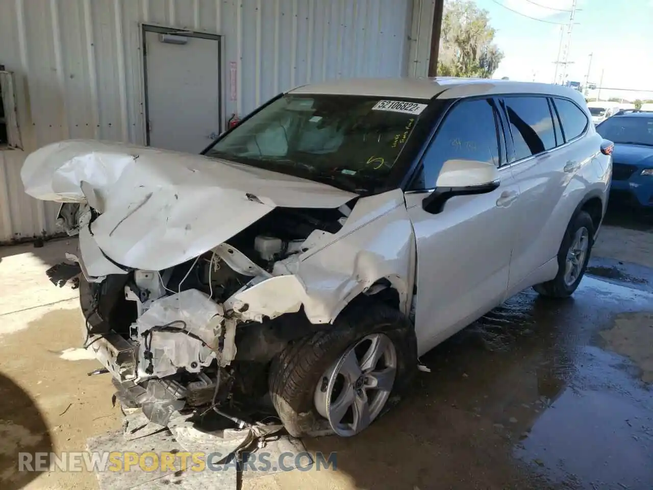2 Photograph of a damaged car 5TDCZRAHXLS019586 TOYOTA HIGHLANDER 2020