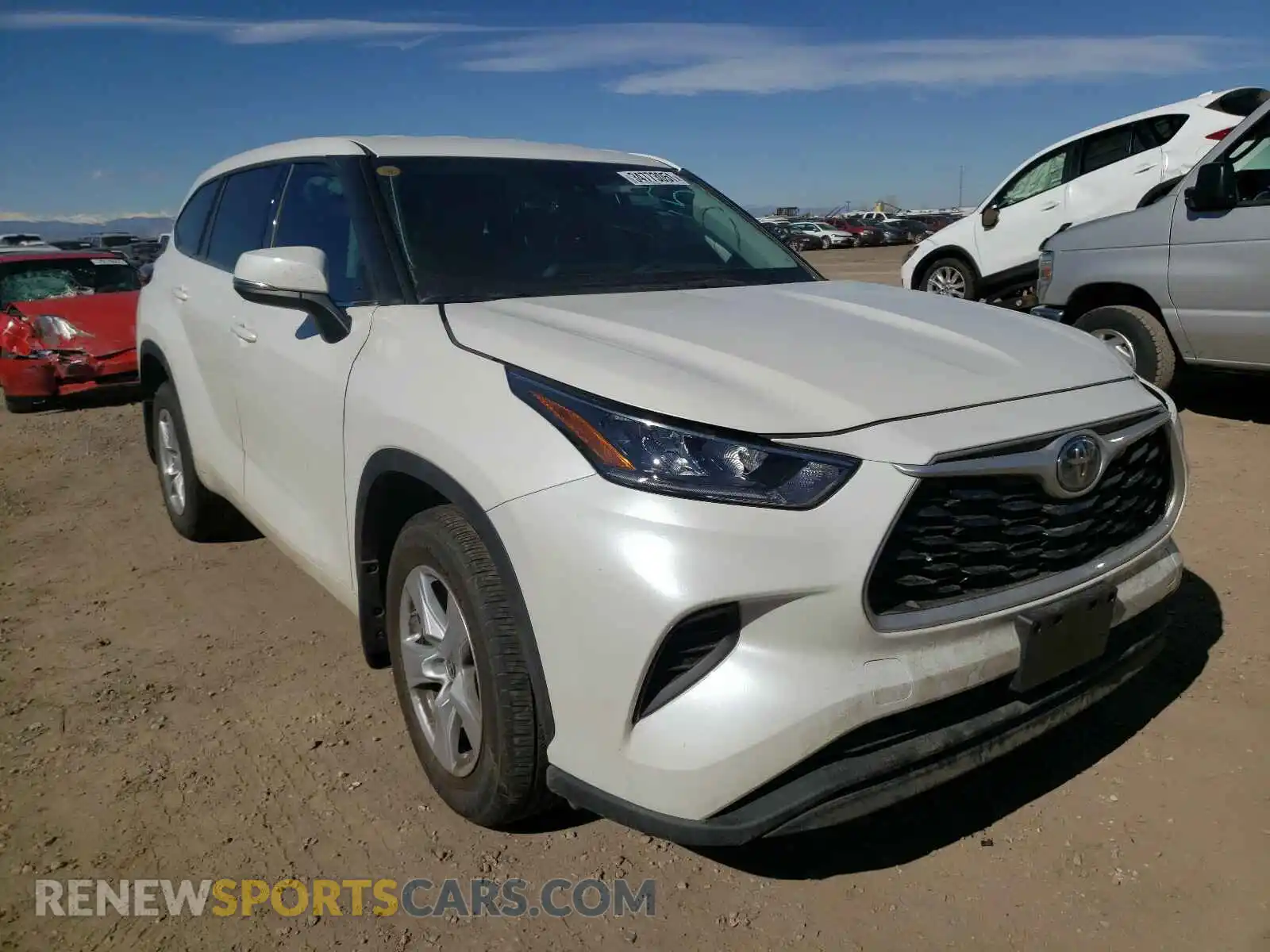 1 Photograph of a damaged car 5TDCZRBH0LS038405 TOYOTA HIGHLANDER 2020