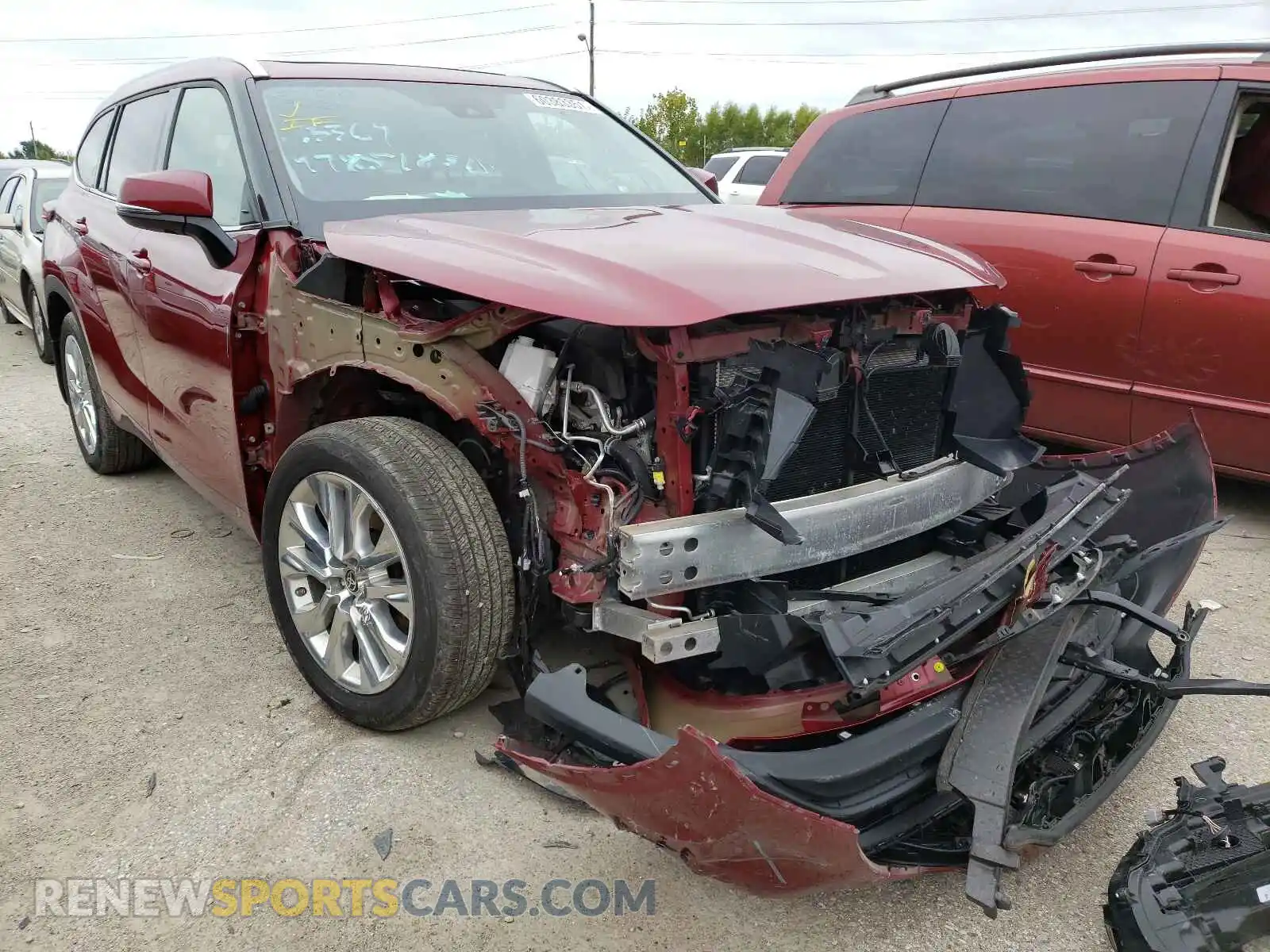 1 Photograph of a damaged car 5TDDZRBH1LS007779 TOYOTA HIGHLANDER 2020