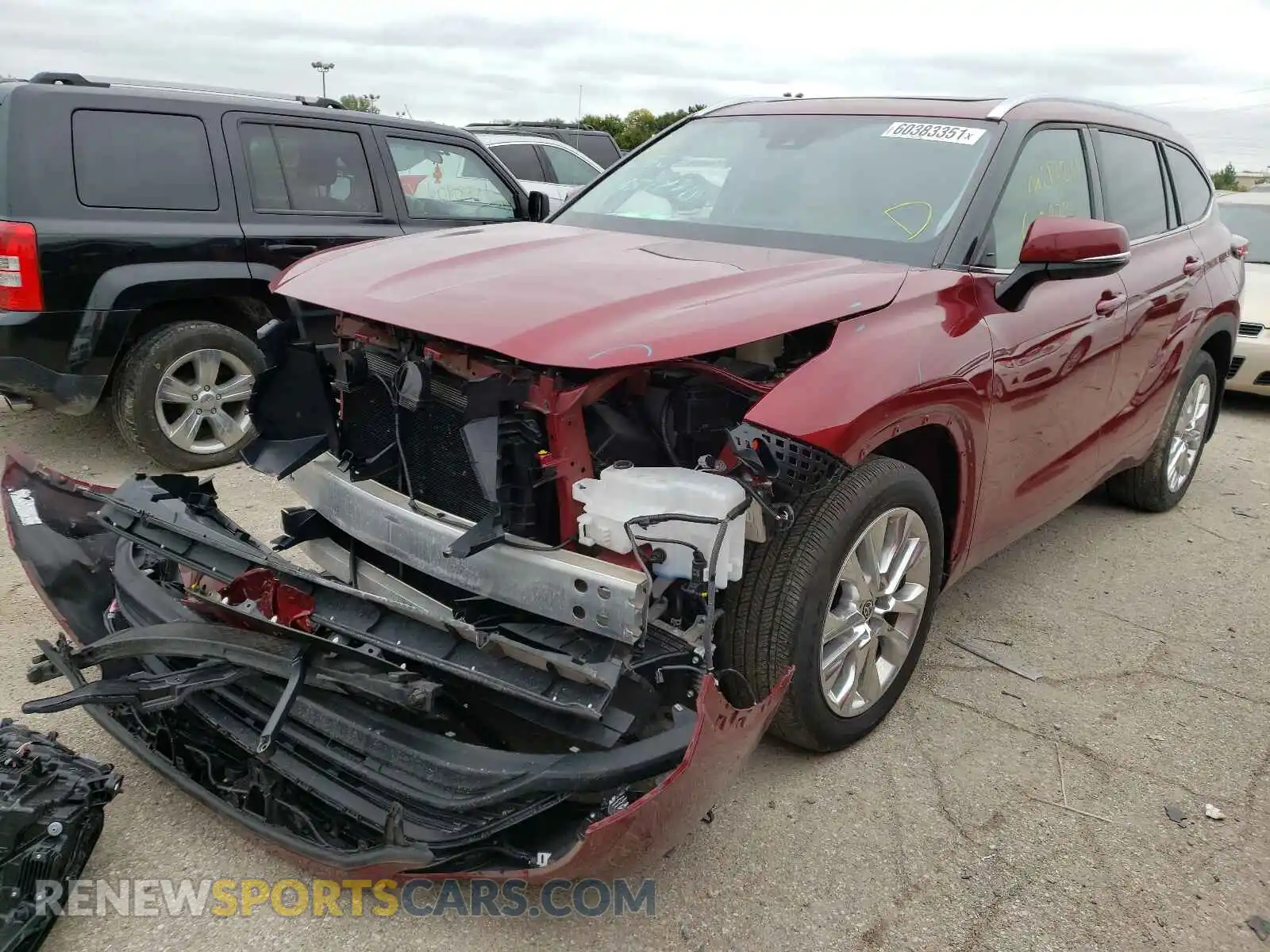 2 Photograph of a damaged car 5TDDZRBH1LS007779 TOYOTA HIGHLANDER 2020